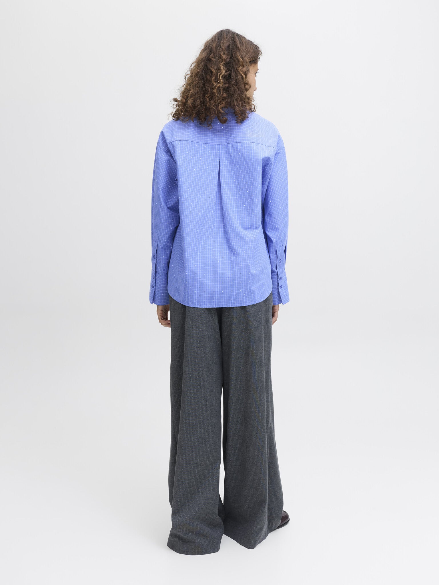 JXBELLA LS SHIRT - ULTRAMARINE SILVER RHINESTONE