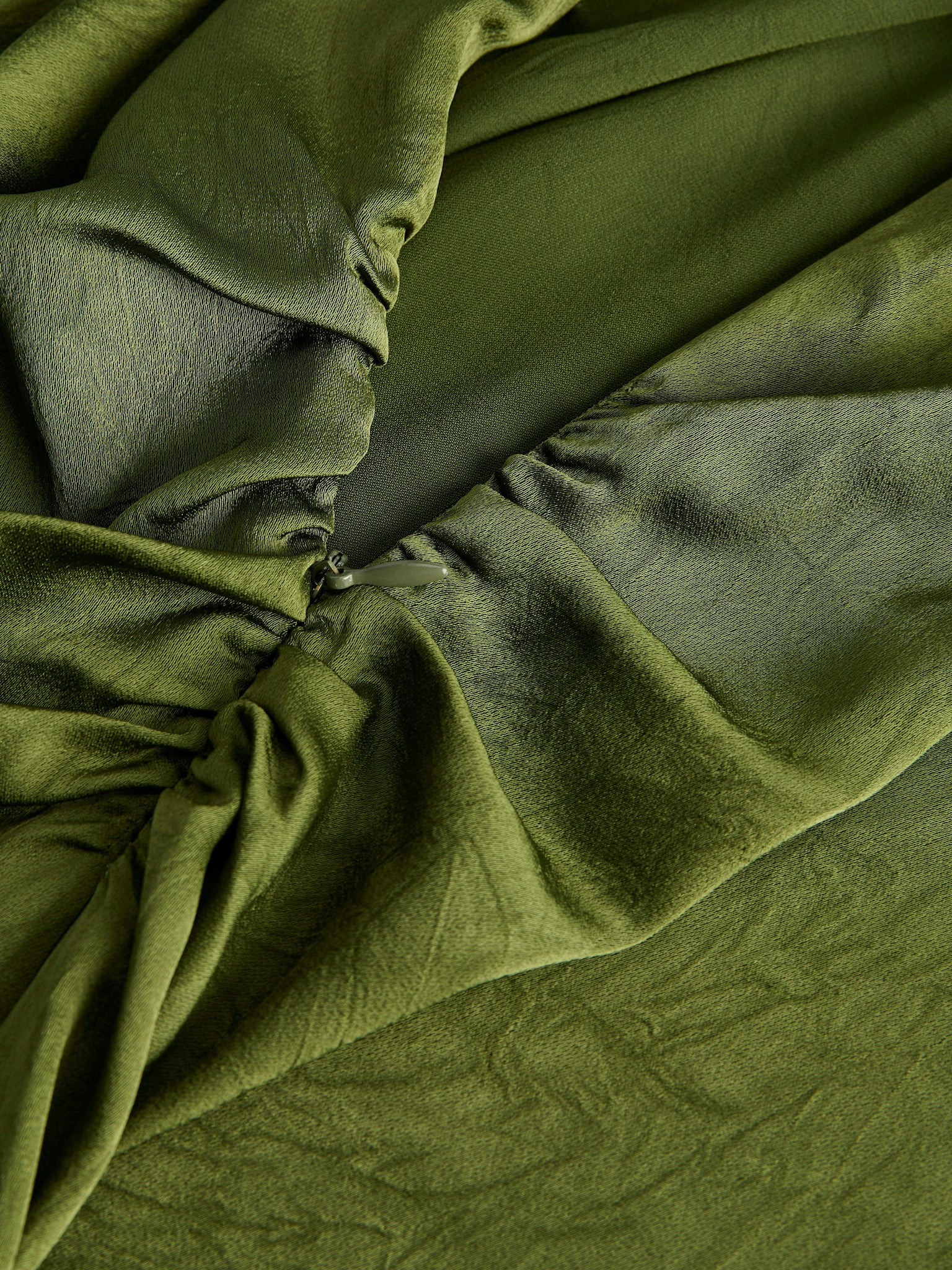 JXJANE SATIN LONG DRESS - MAYFLY GREEN