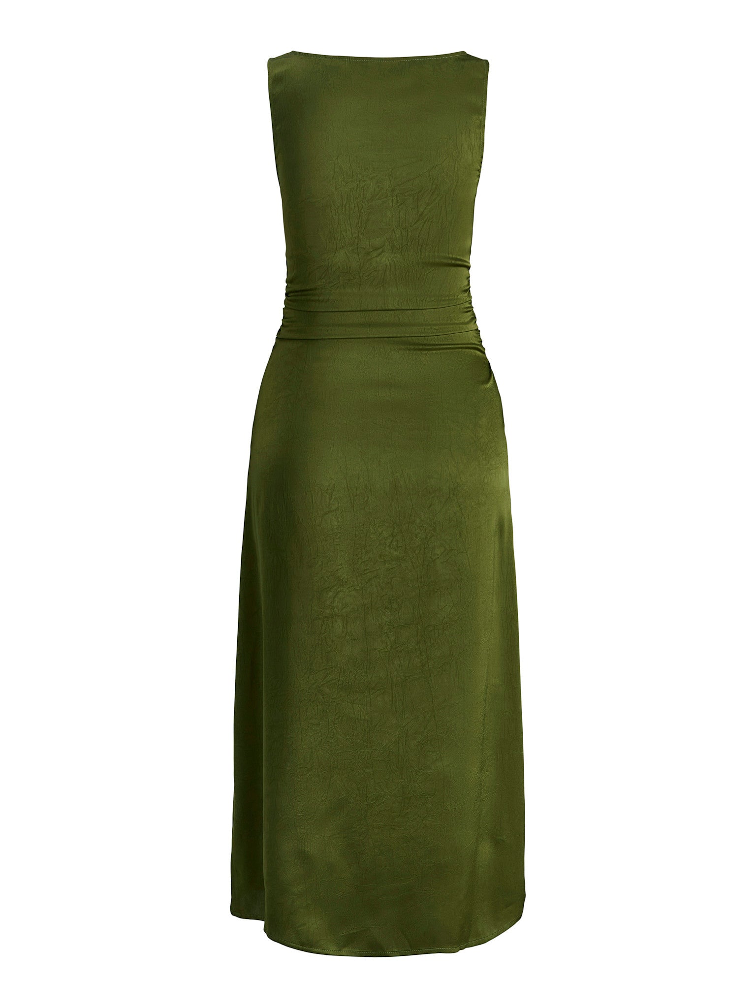 JXJANE SATIN LONG DRESS - MAYFLY GREEN