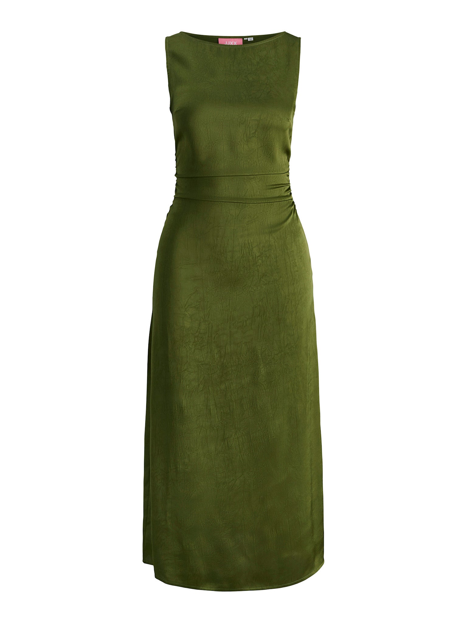 JXJANE SATIN LONG DRESS - MAYFLY GREEN