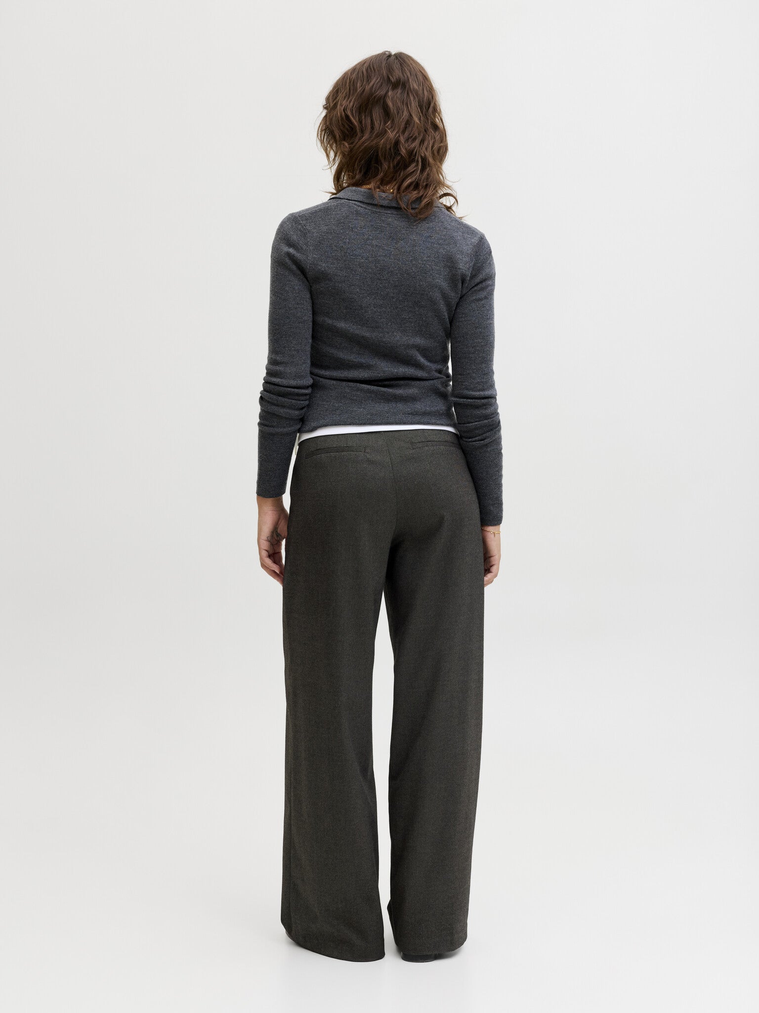 JXNIA WHIDE HW PANT - BRACKEN/MELANGE