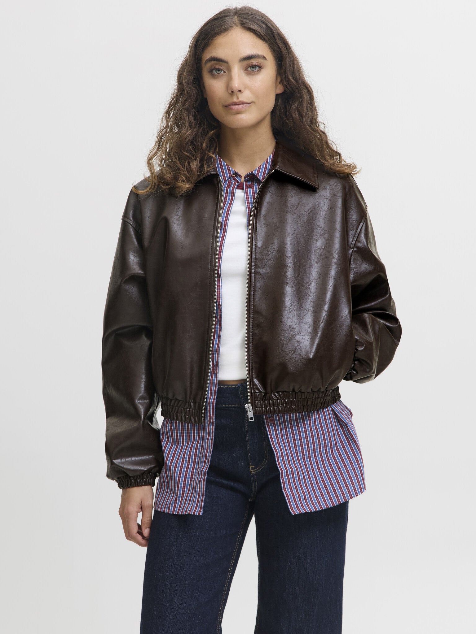 JXJODY SHINY JACKET - SEAL BROWN