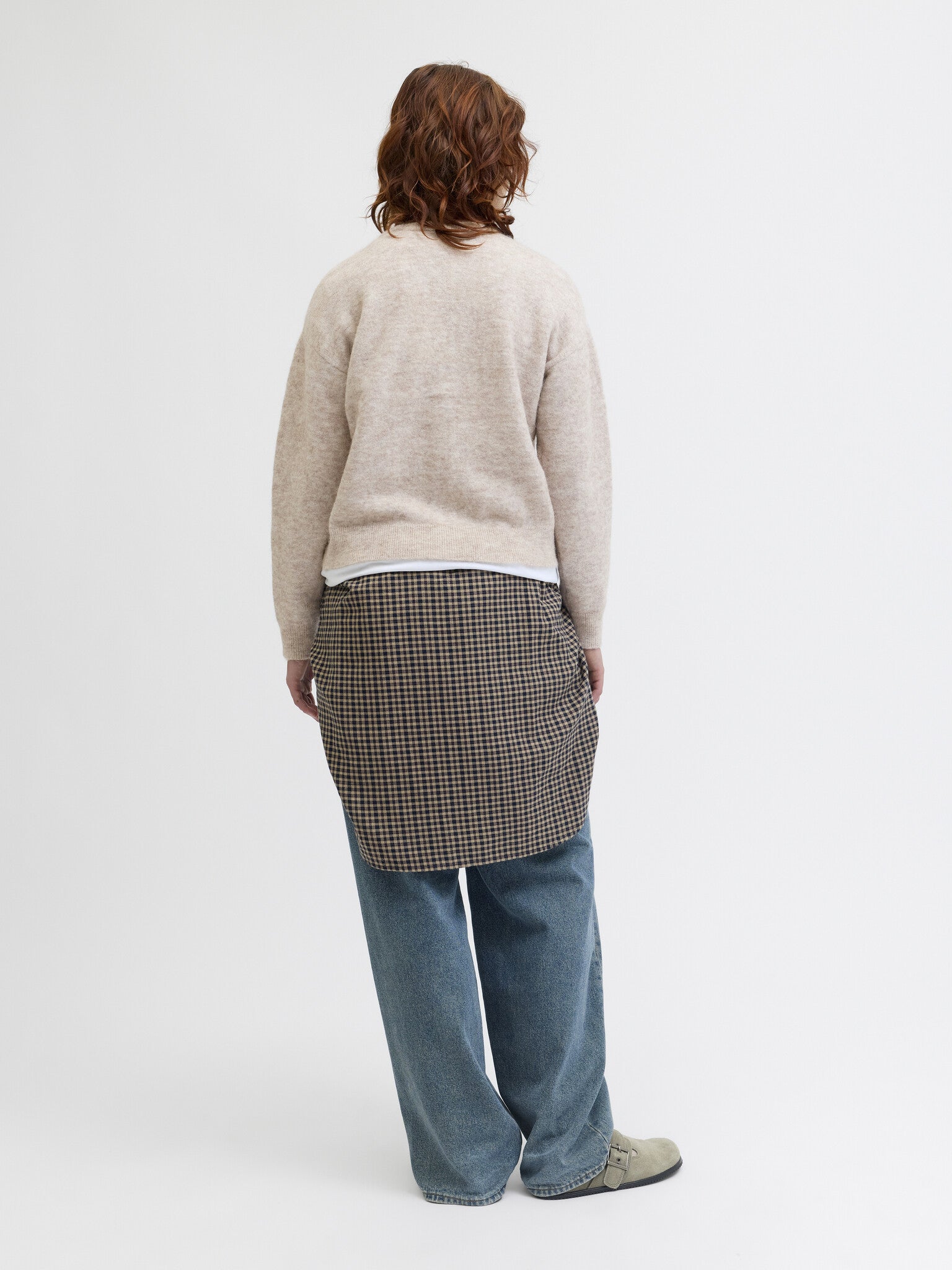 JXMATILDA WOOL CARDIGAN KNIT - FOG