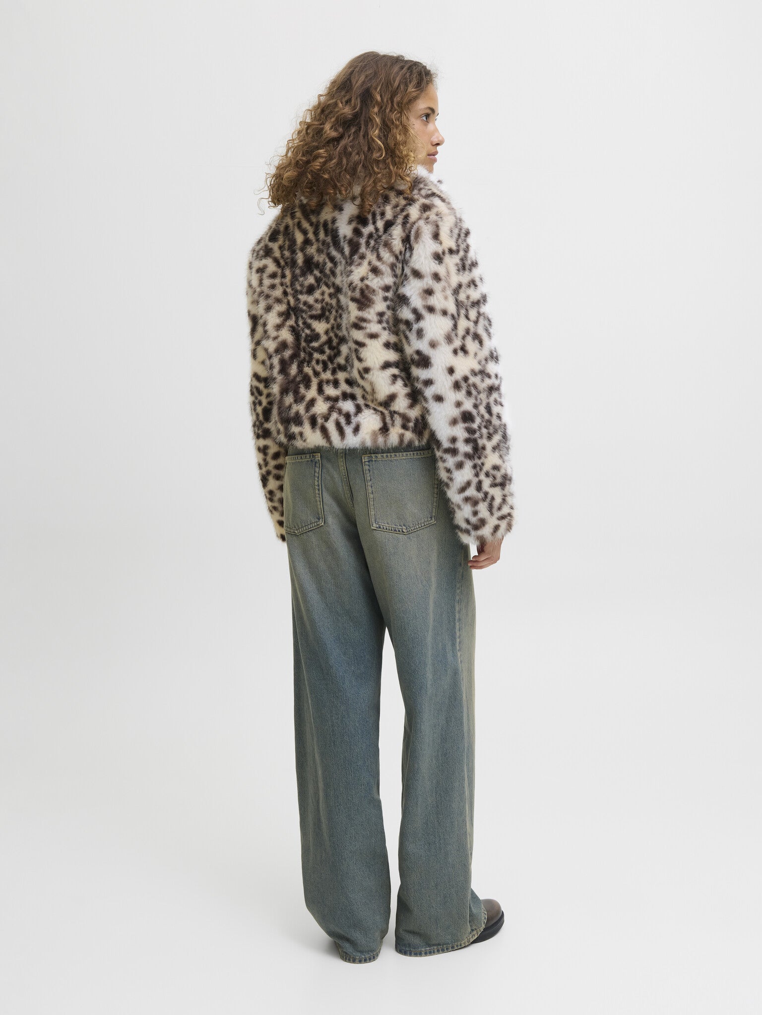 JXTANIA LEO JACKET - BONE WHITE LEOPARD