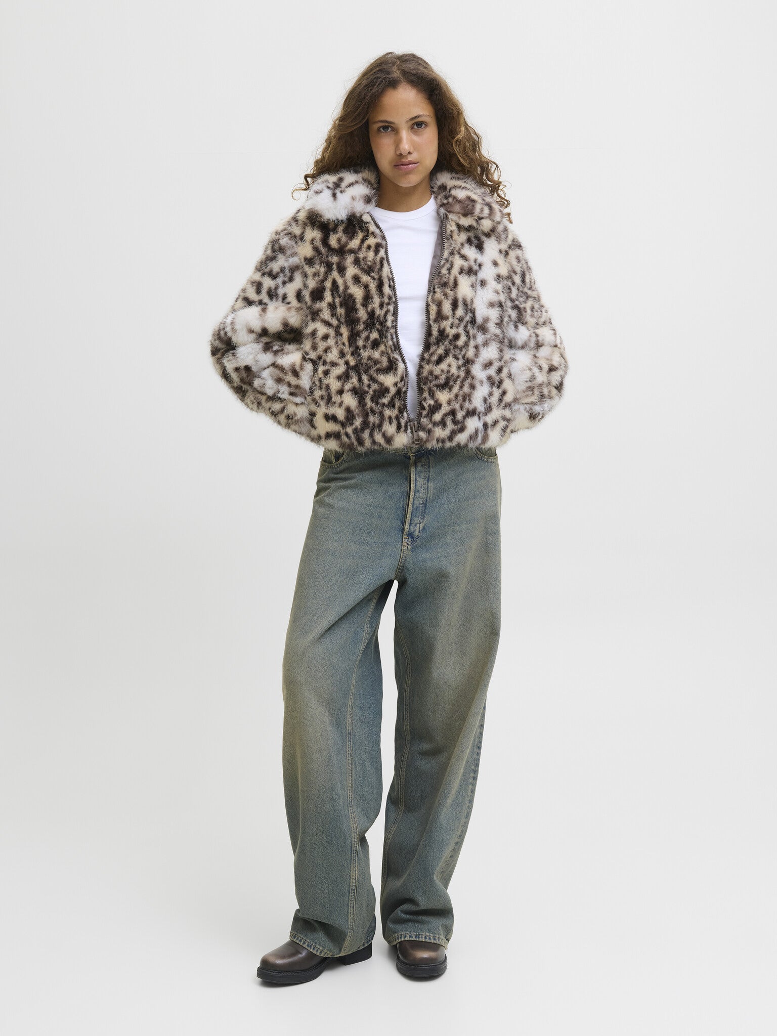 JXTANIA LEO JACKET - BONE WHITE LEOPARD
