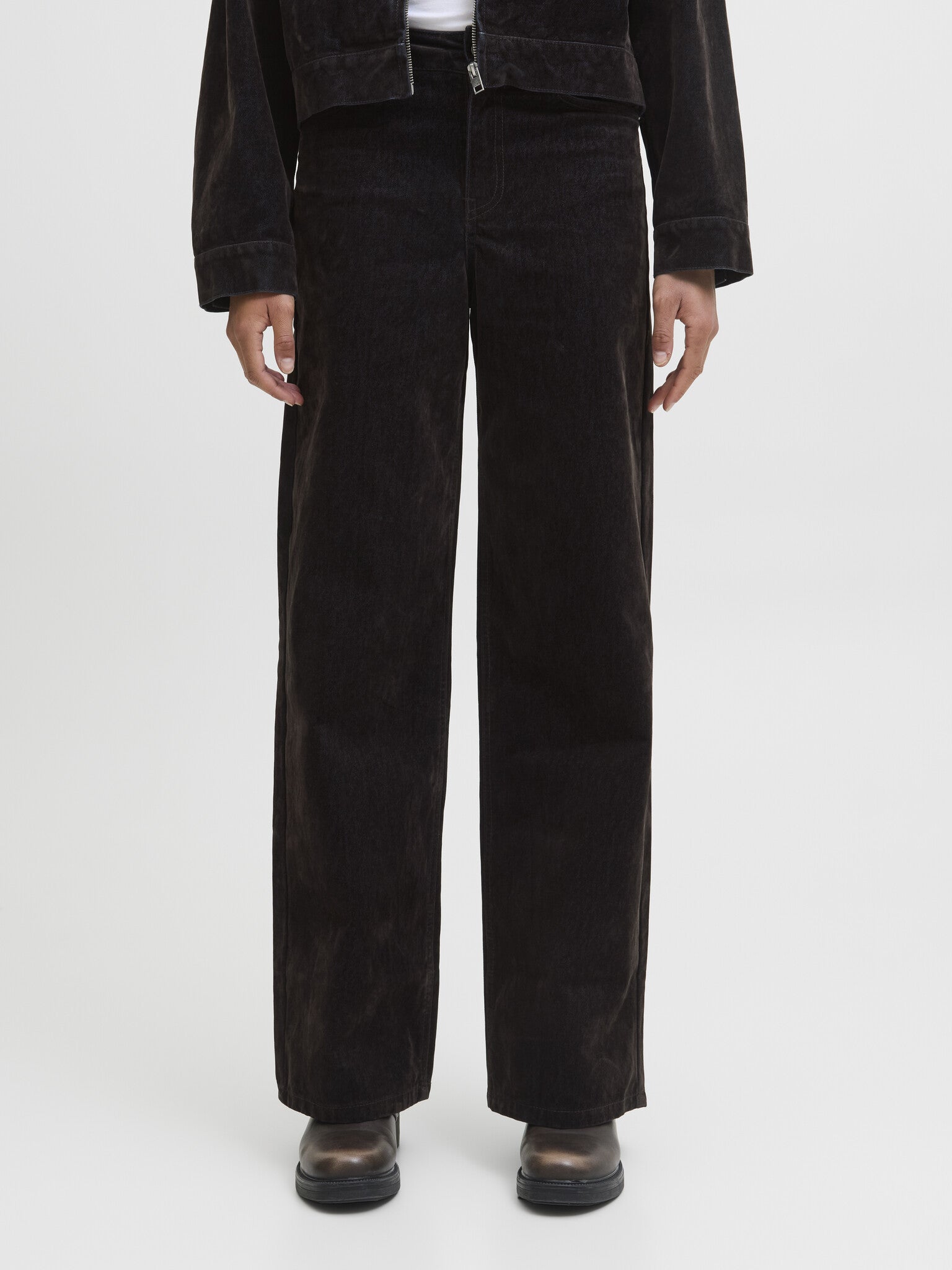 JXTOKYO FLOCK WIDE DENIM - BRUINE DENIM