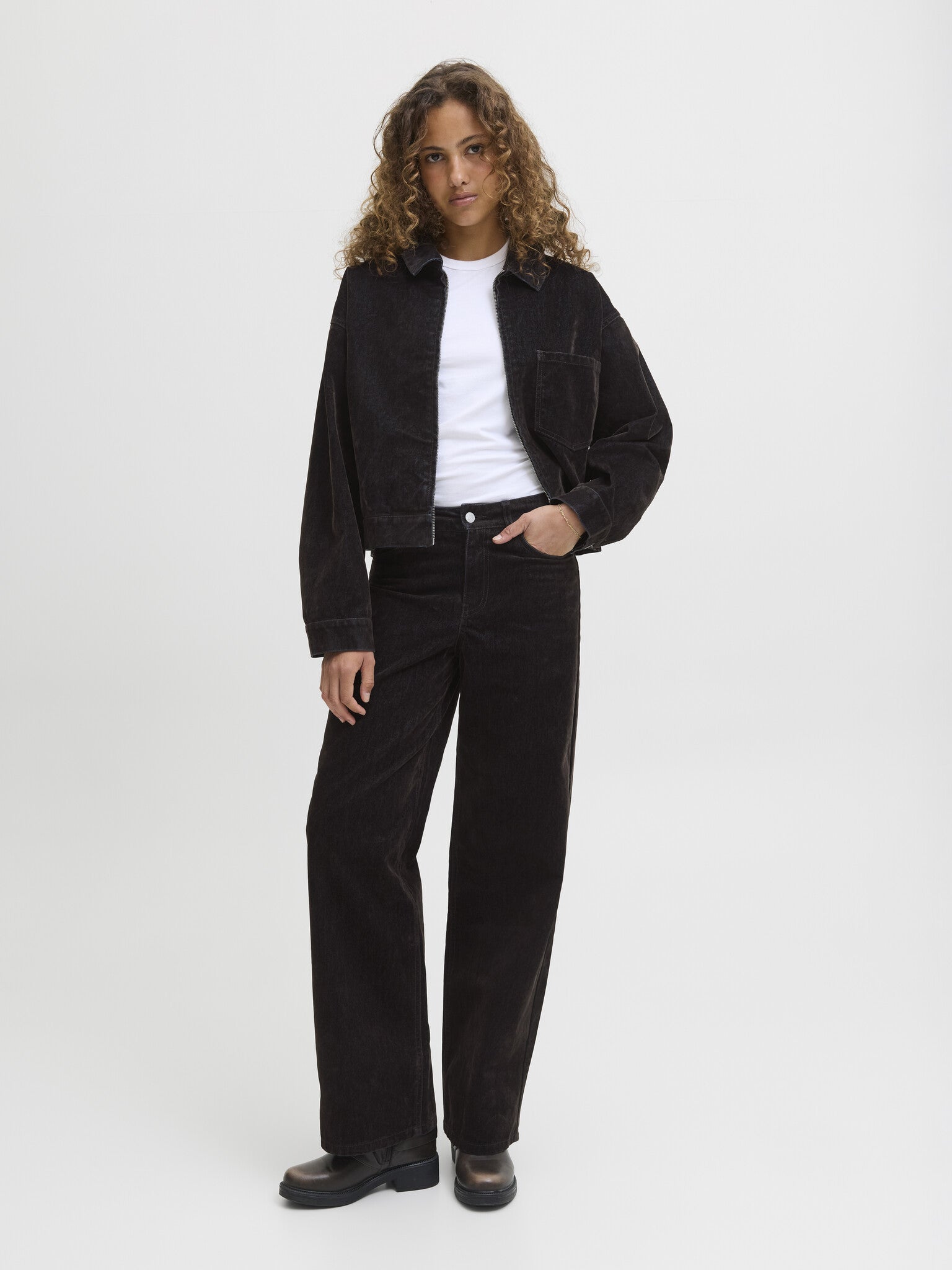 JXTOKYO FLOCK WIDE DENIM - BRUINE DENIM