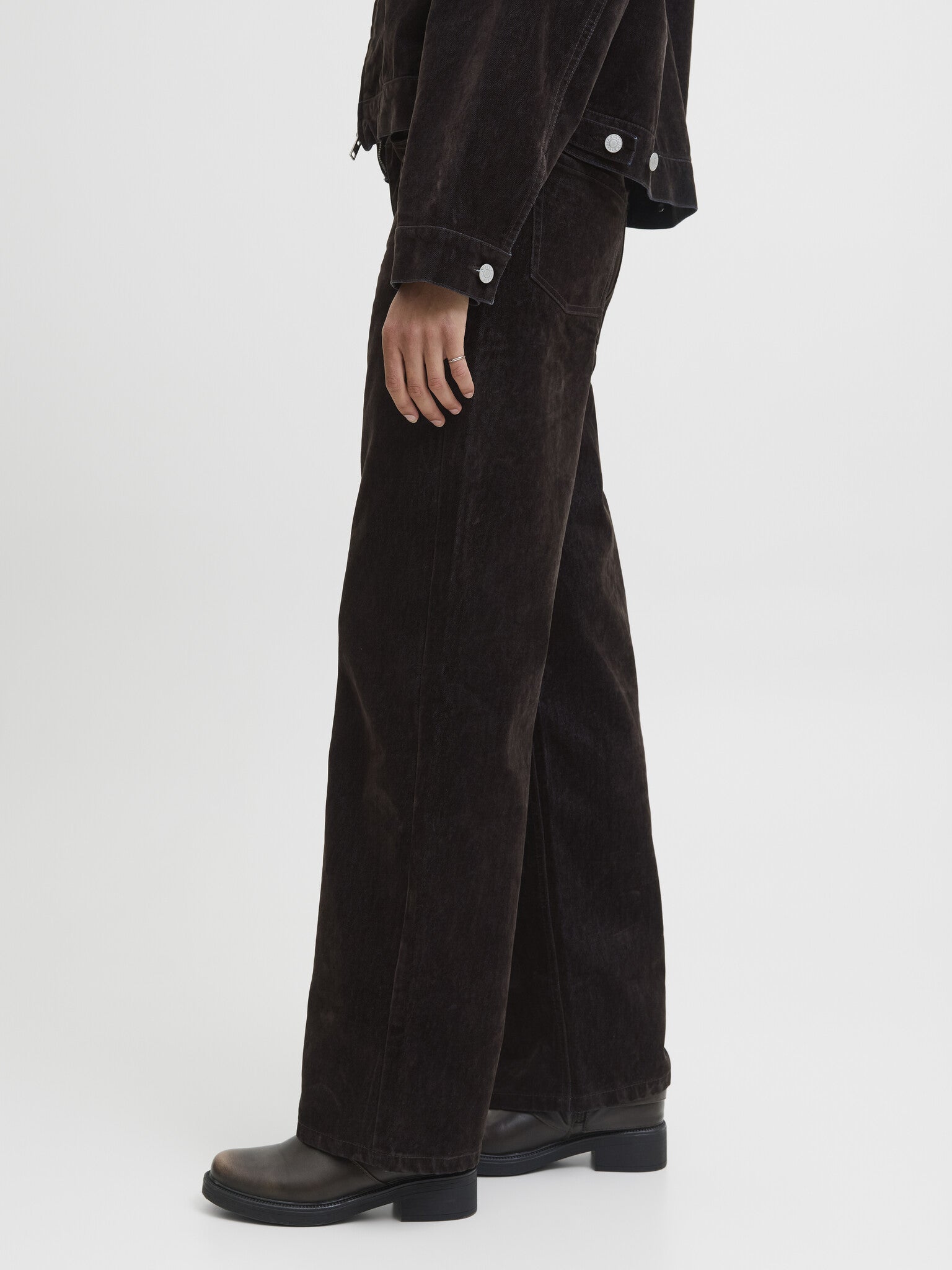 JXTOKYO FLOCK WIDE DENIM - BRUINE DENIM