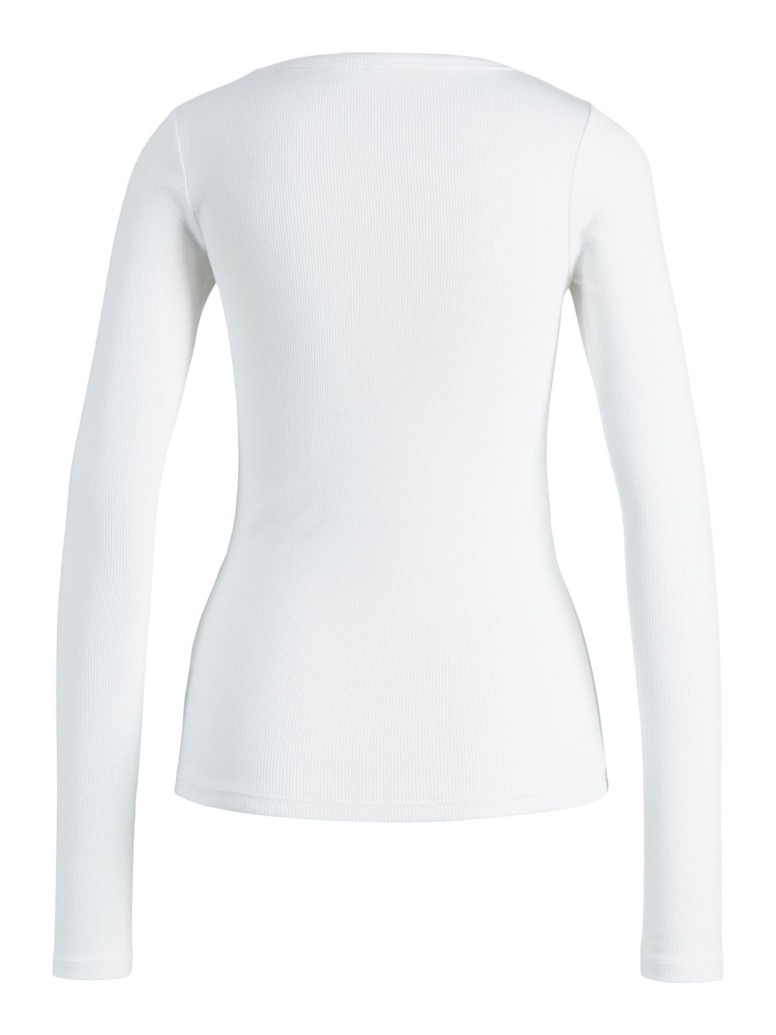 JXFREYA LS RIB TEE NOOS - WHITE