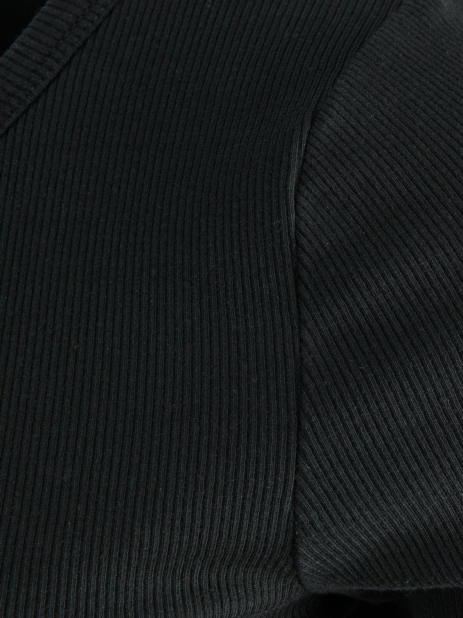JXFREYA LS RIB TEE NOOS - BLACK