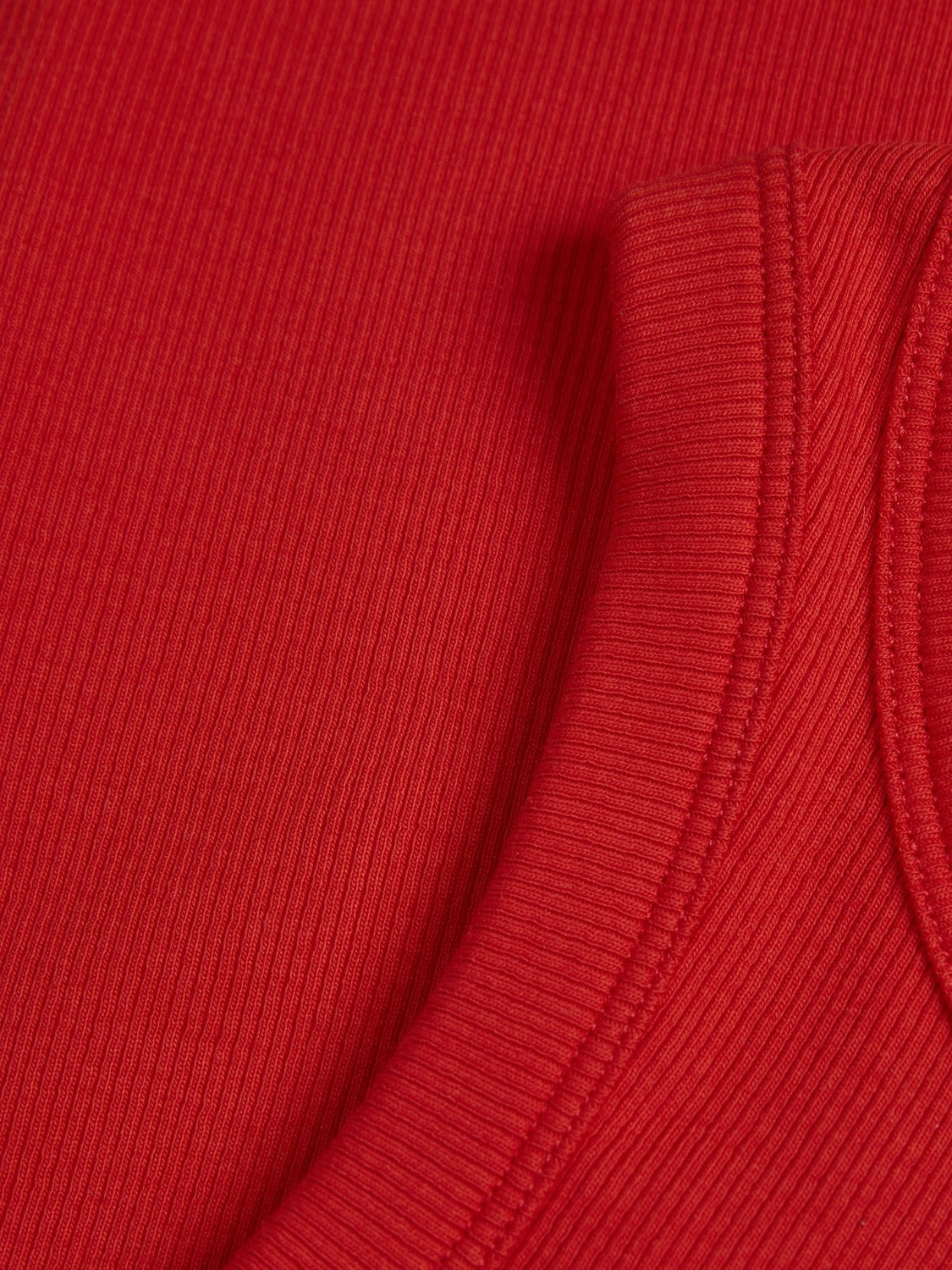 JXFOREST RIB TOP - FIERY RED