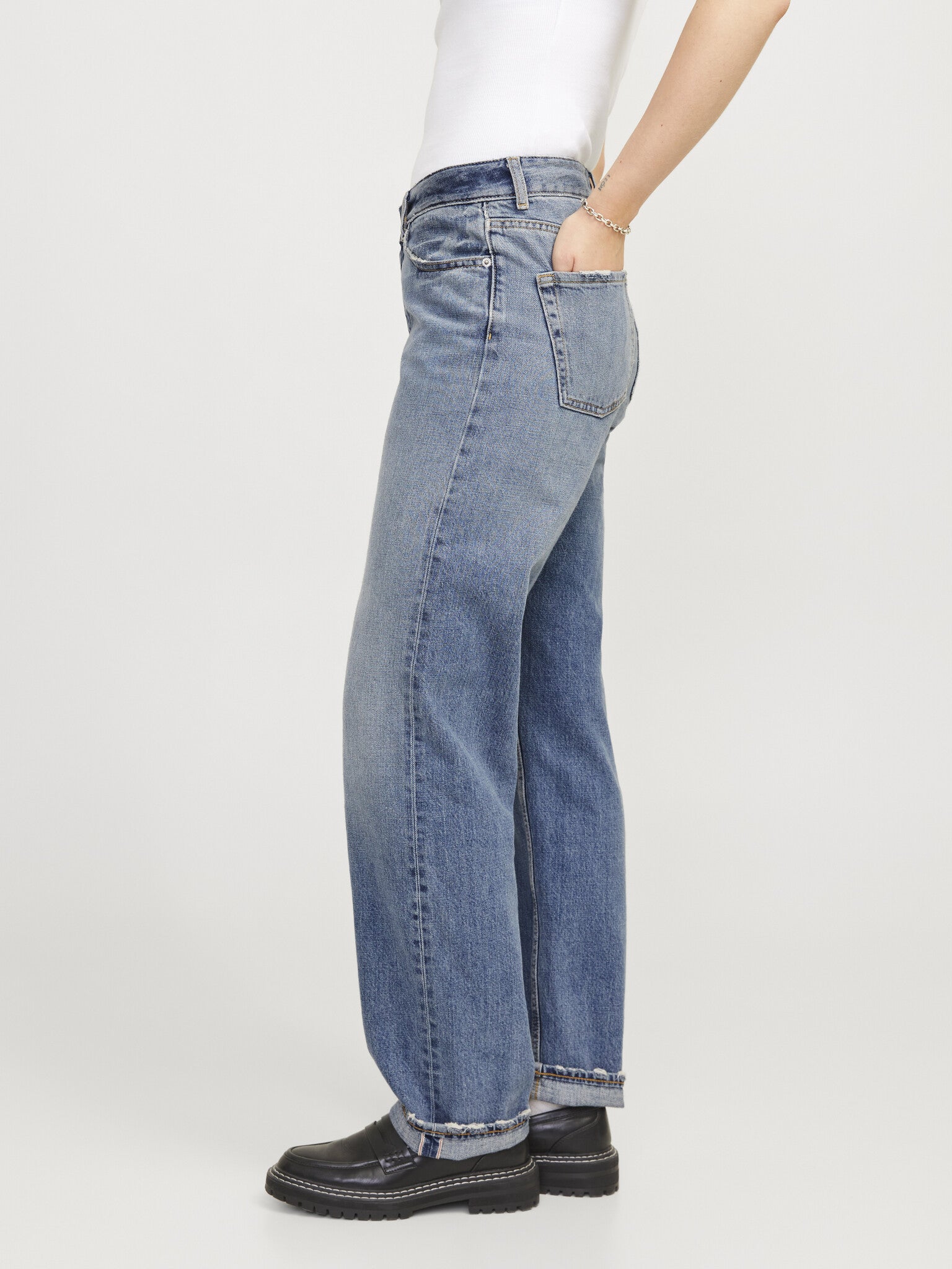 JXSEOUL STRAIGHT FIT SELV R3130 - MED BLAUW