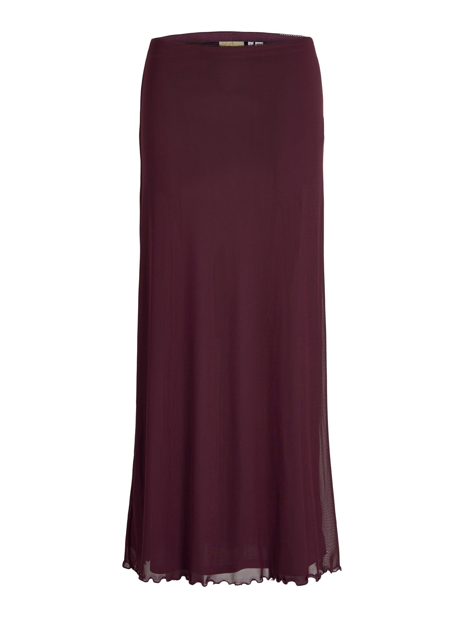 JXMINNA LONG MESH SKIRT - CABERNET