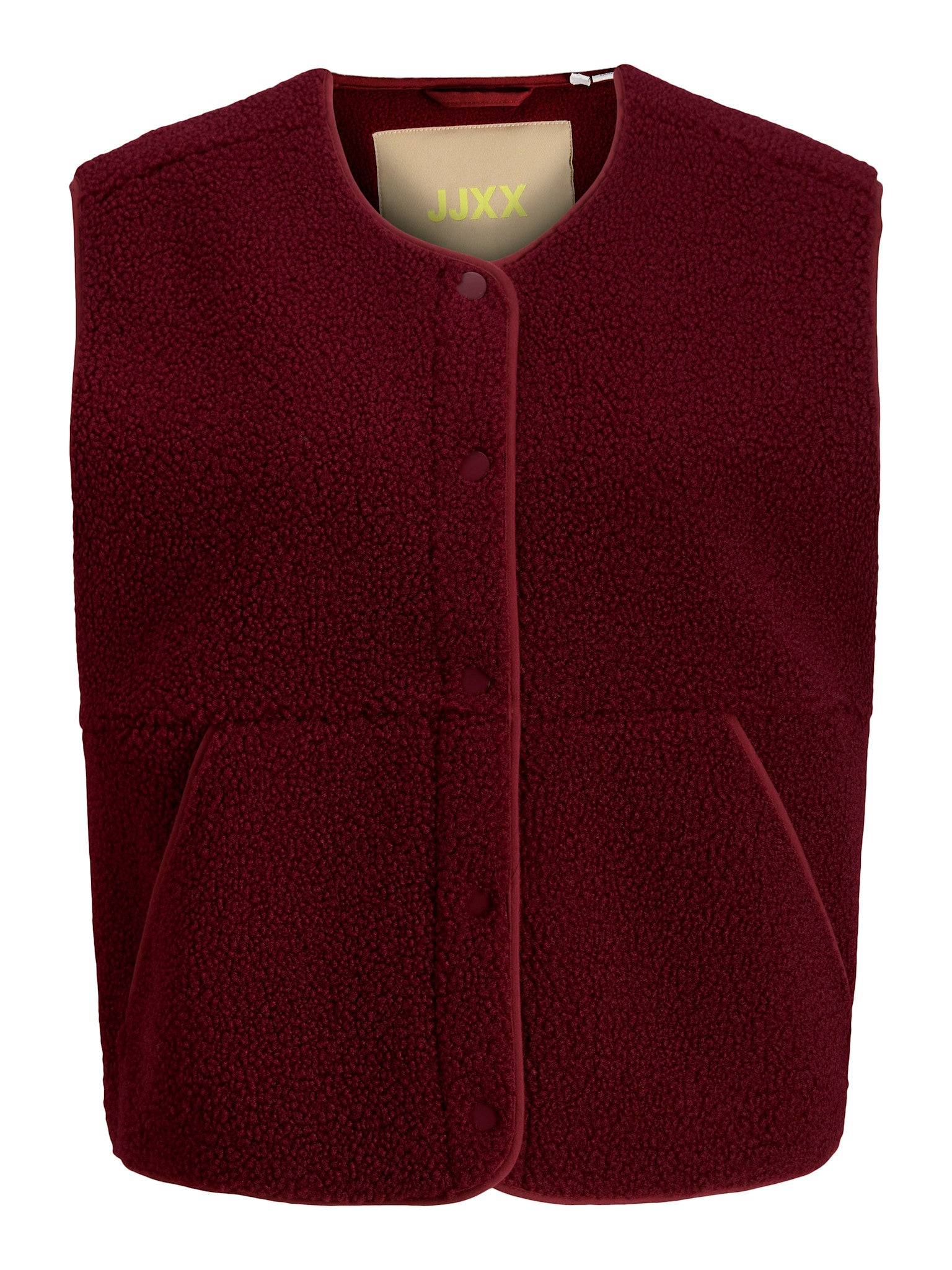 JXVERA TEDDY VEST - CABERNET