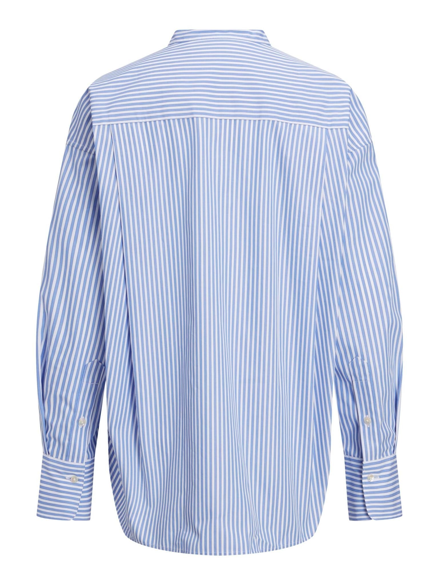 JXJAMIE RELAXED POPLIN SHIRT - NAVY STRIPES