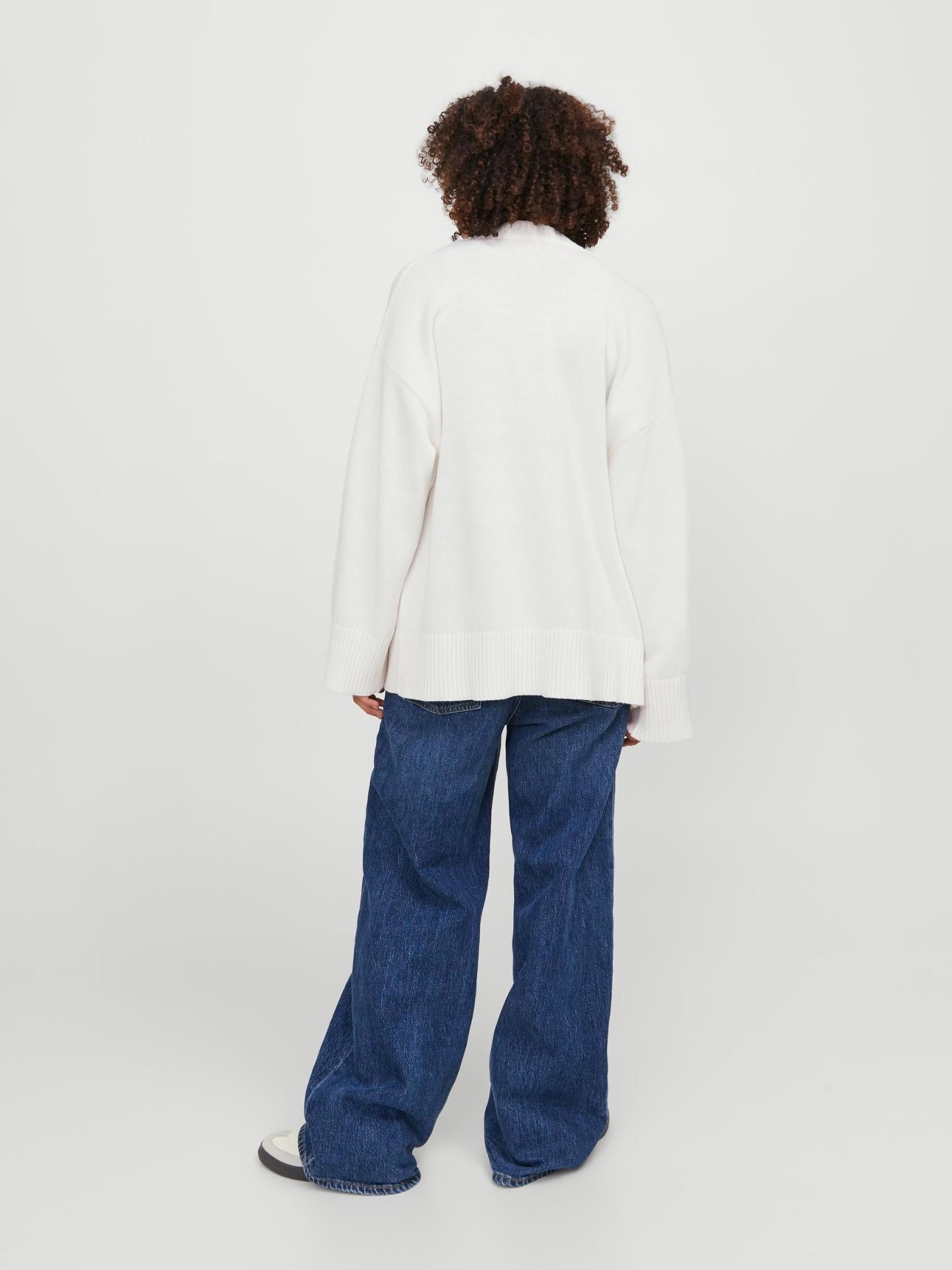 JXLEXI TWIST CARDIGAN KNIT - SNOW WHITE
