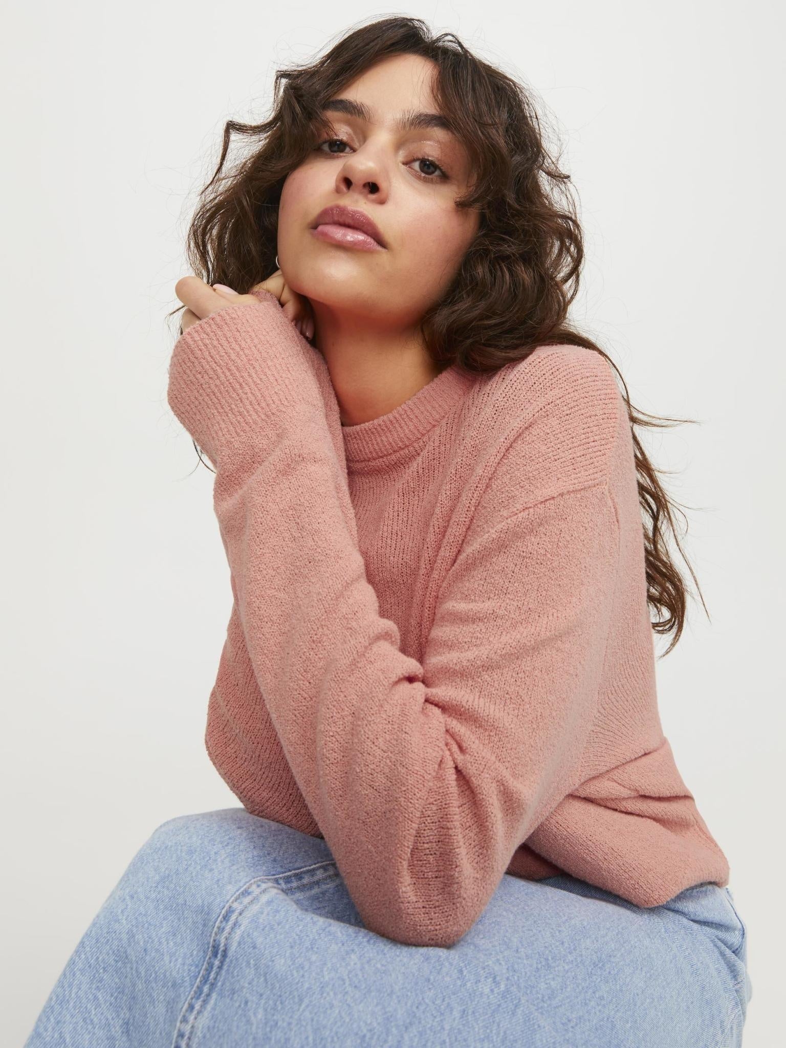 JXDAISY CREW NECK KNIT -  BURNT CORAL