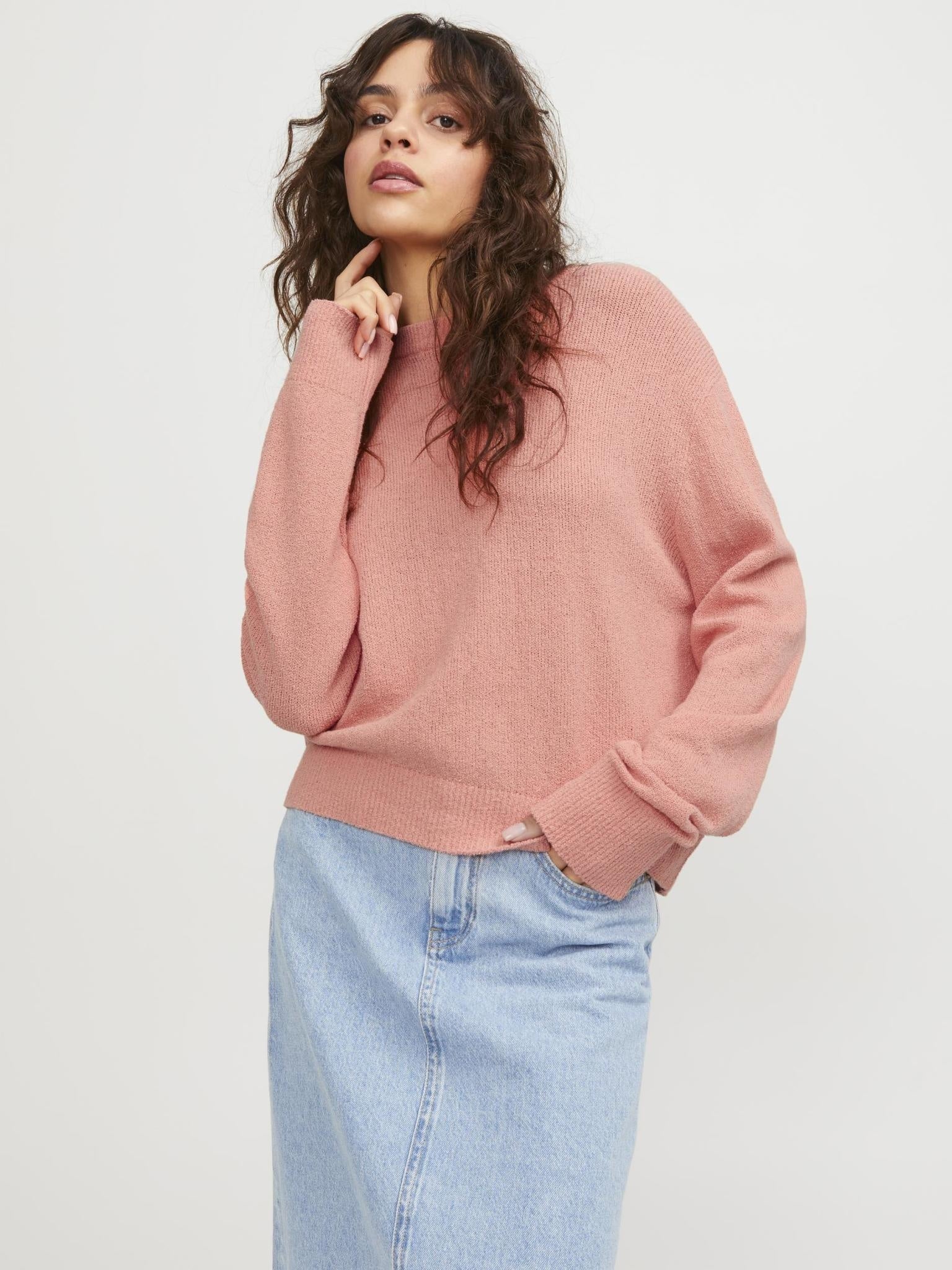 JXDAISY CREW NECK KNIT -  BURNT CORAL
