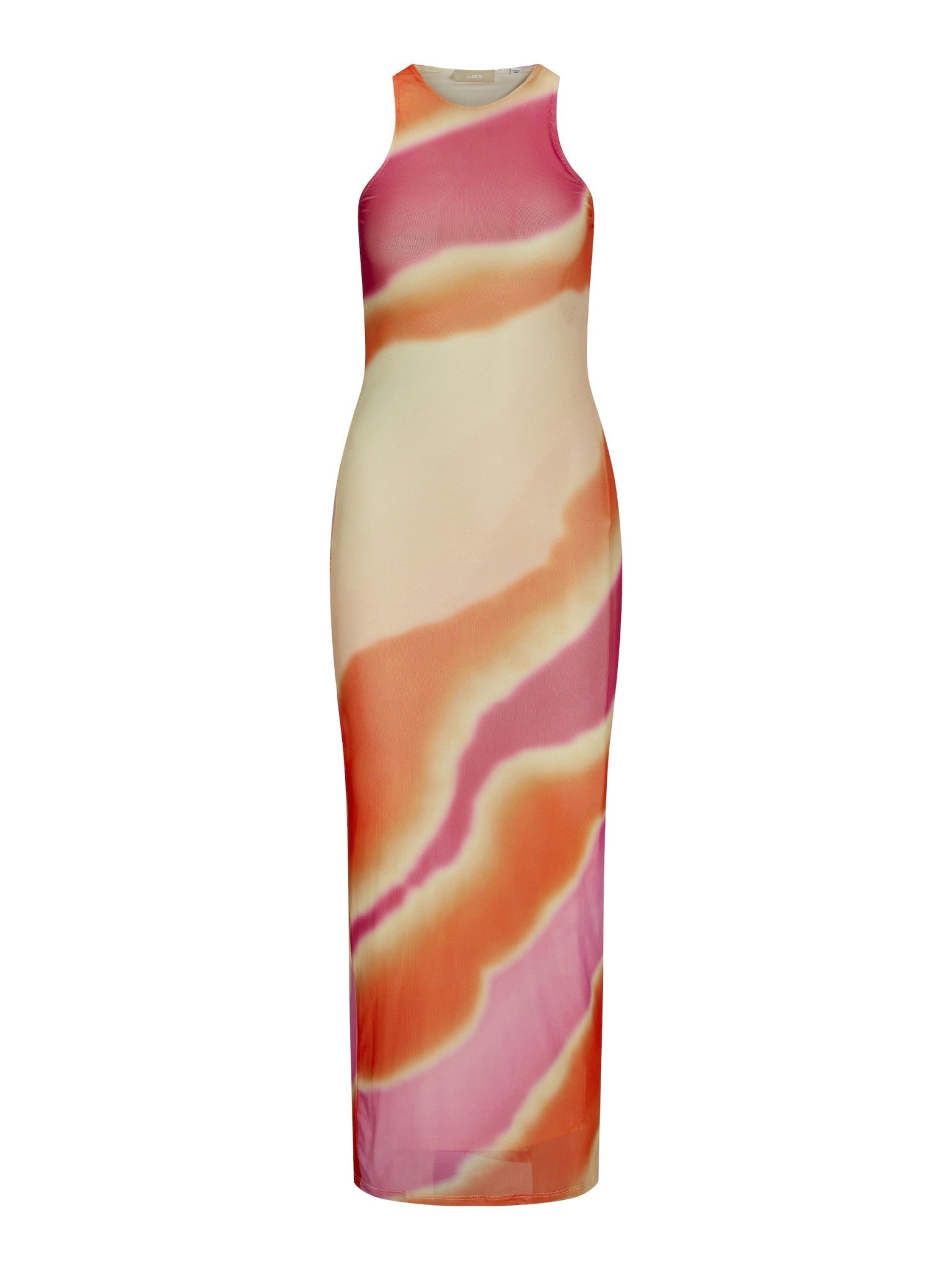 JXELINA SLIM LONG MESH DRESS - BLEACHED APRICOT BIG WAVE