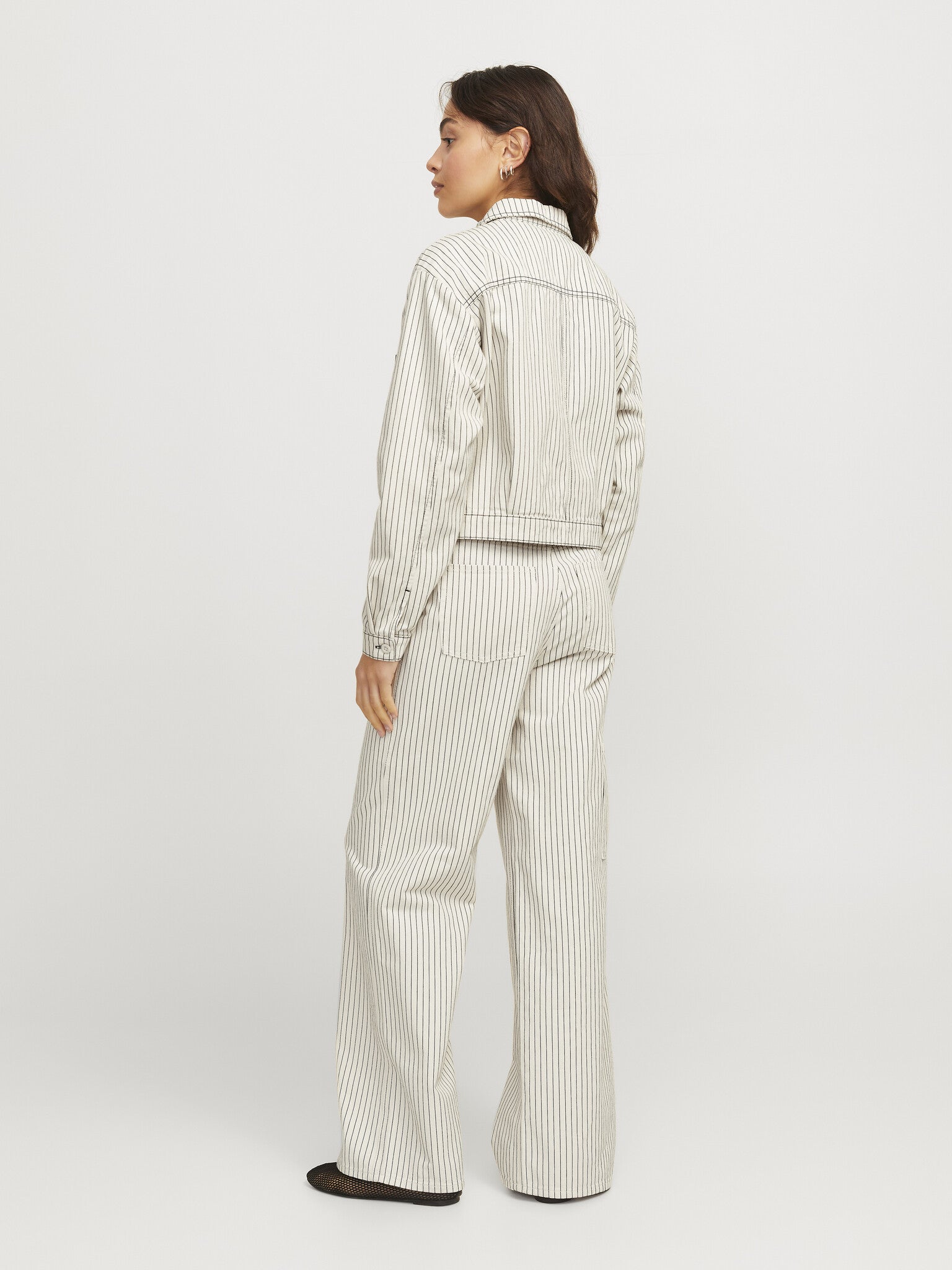 JXMADDY OVERSHIRT-STRIPES BLACK