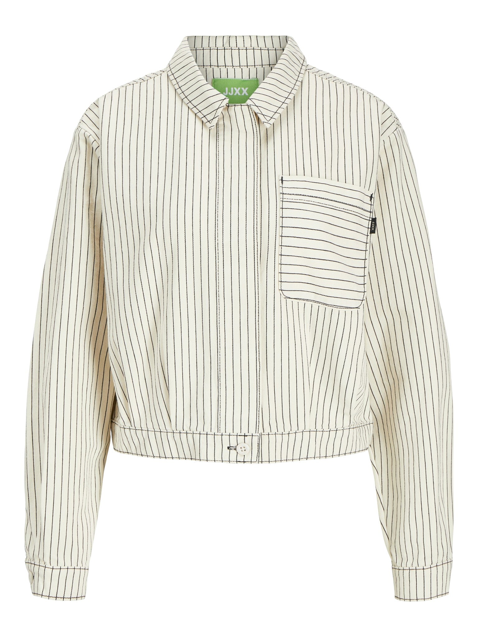 JXMADDY OVERSHIRT-STRIPES BLACK