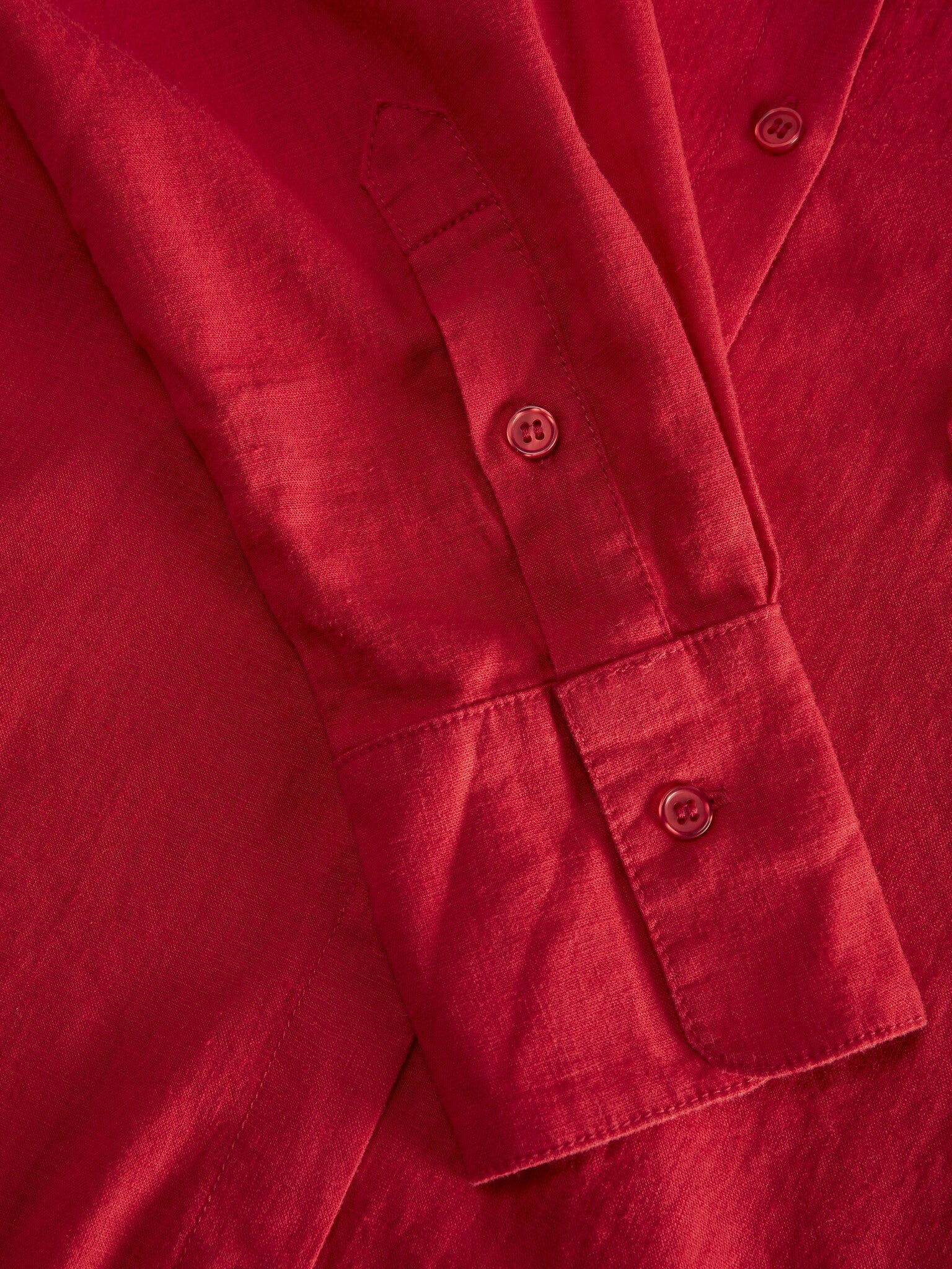 JXJAMIE BREEZE SUMMER LINEN SHIRT - RACING RED