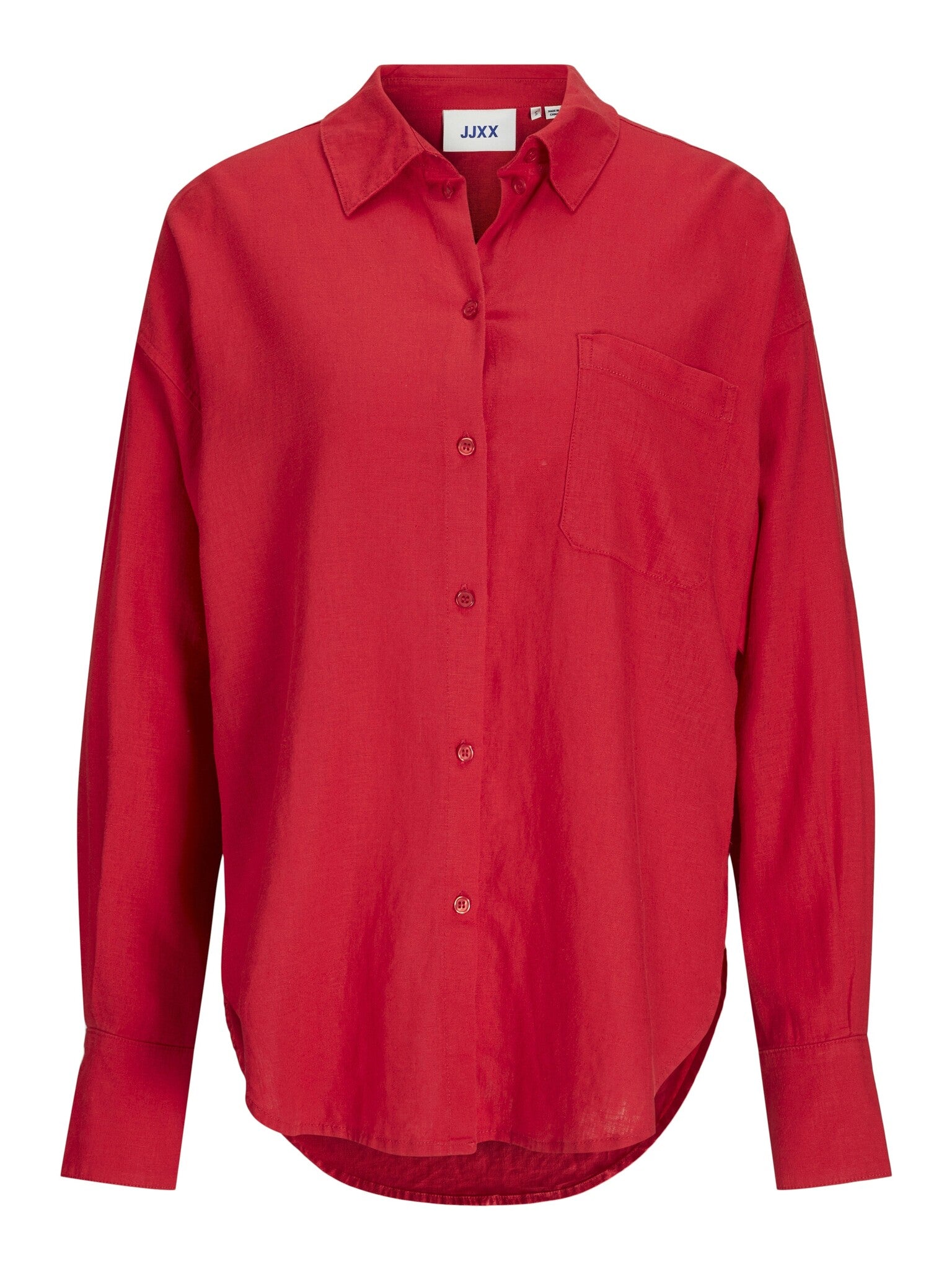 JXJAMIE BREEZE SUMMER LINEN SHIRT - RACING RED