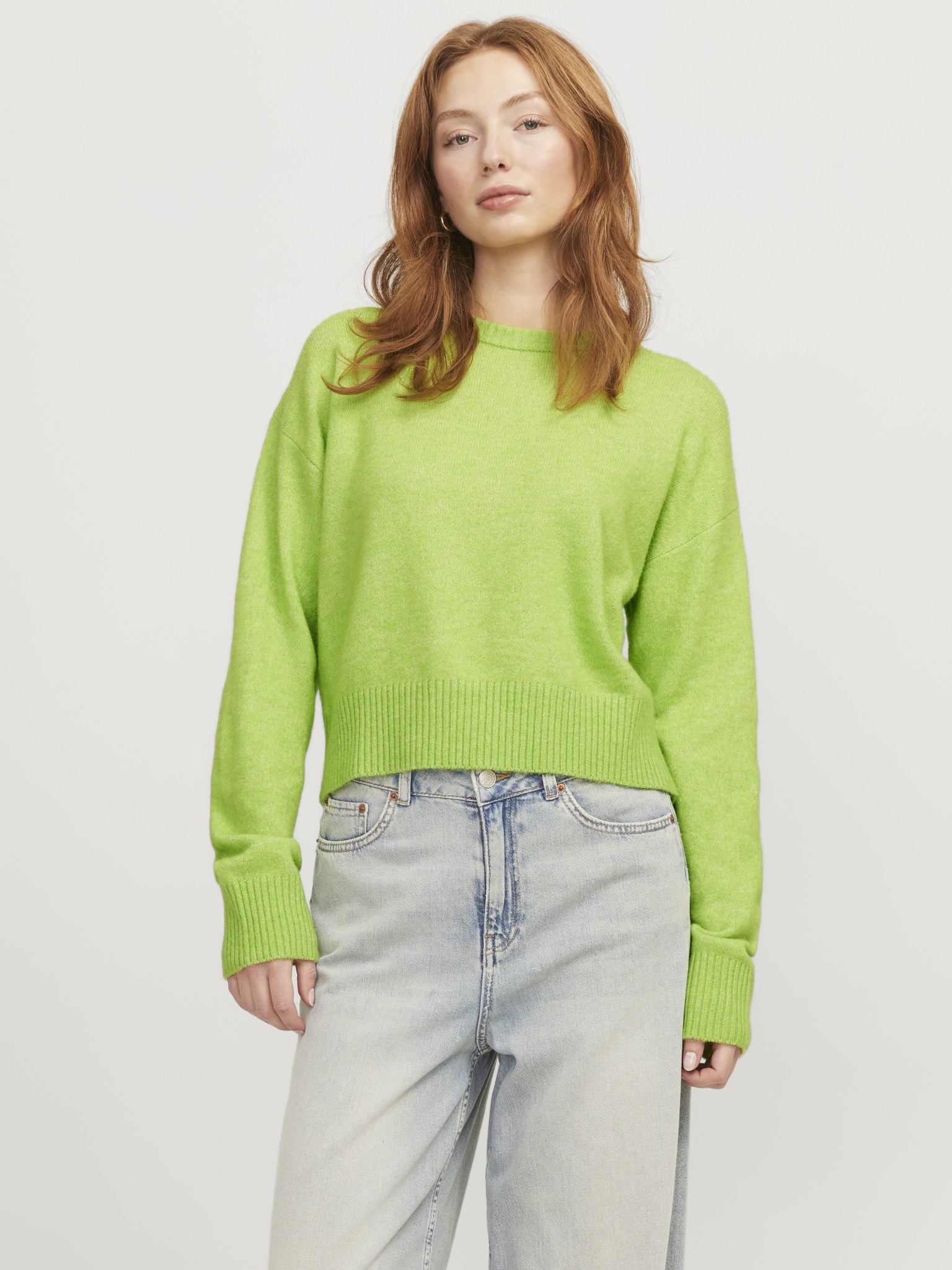 JXADINA crew neck knit Parrot Green