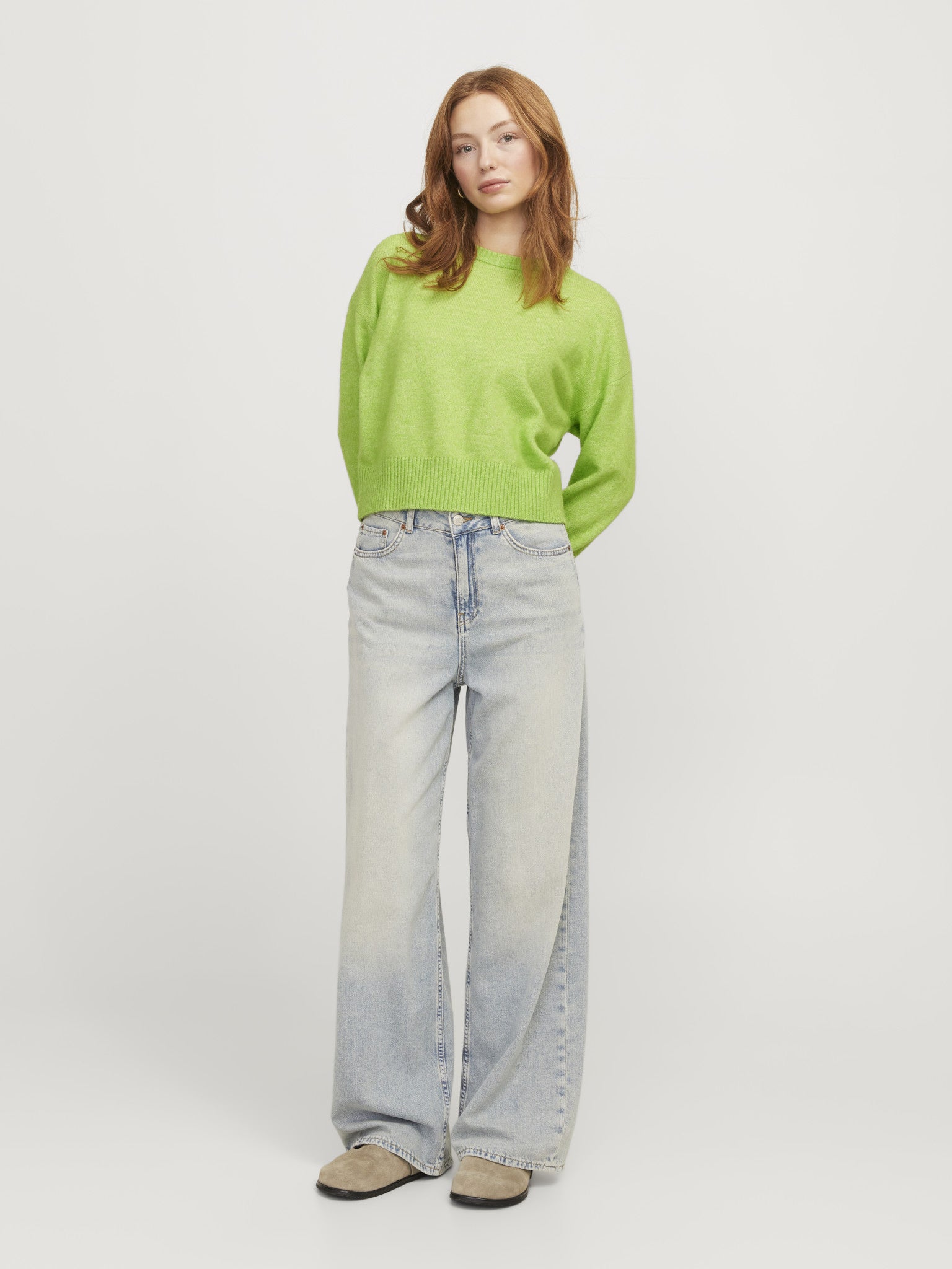 JXADINA crew neck knit Parrot Green