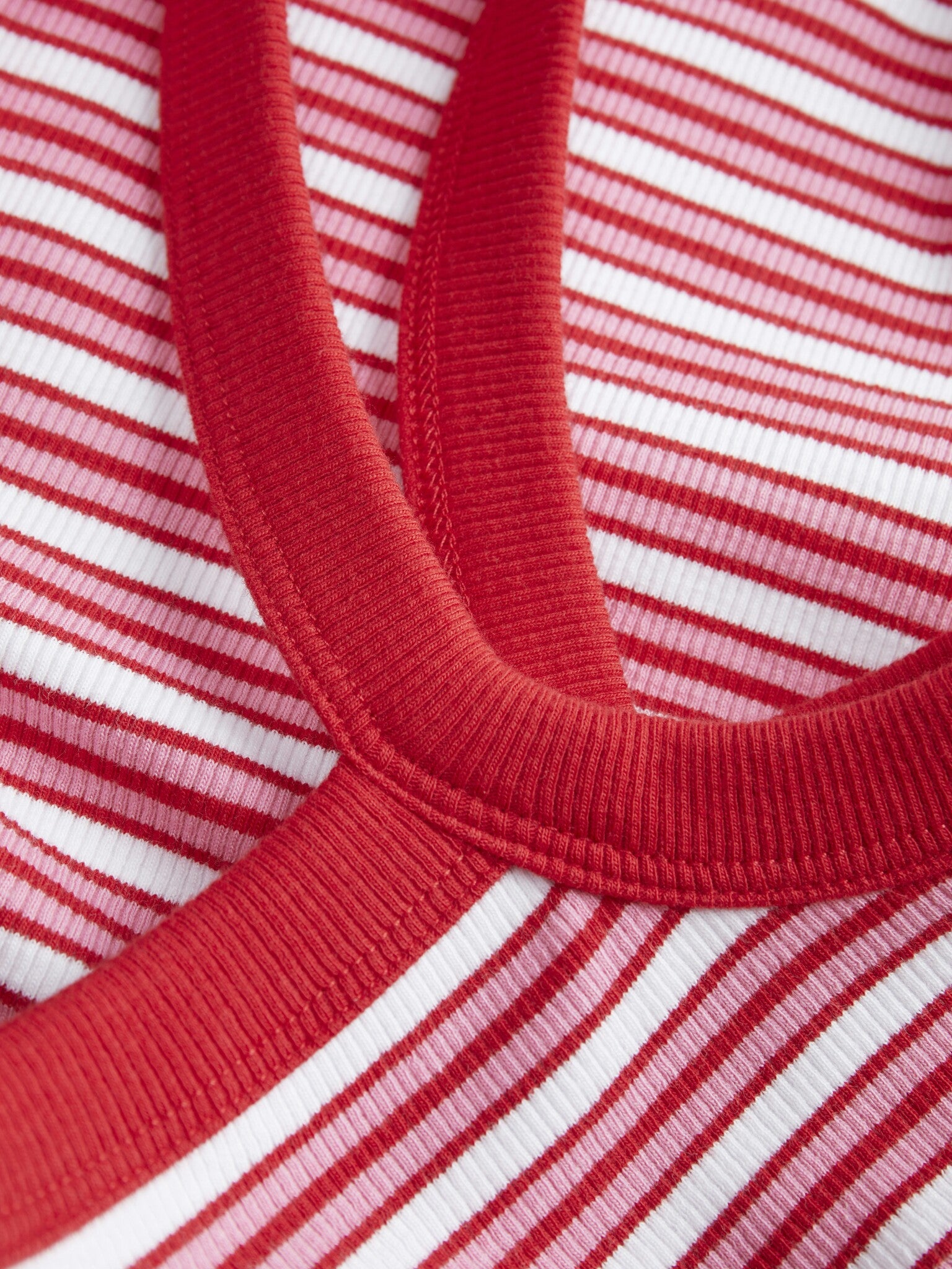 JXFIFI RIB STRIPE TOP - MORNING GLORY