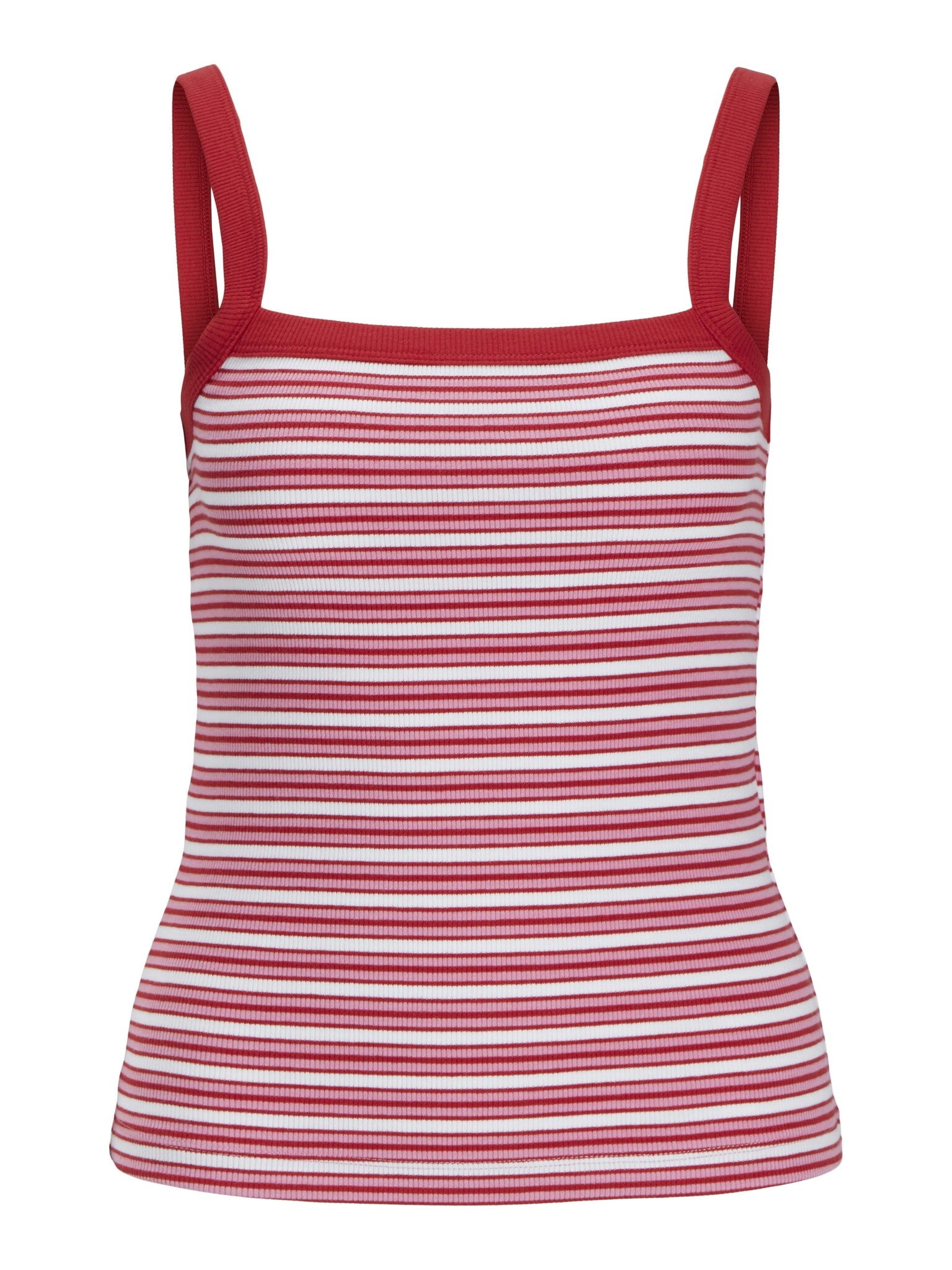 JXFIFI RIB STRIPE TOP - MORNING GLORY
