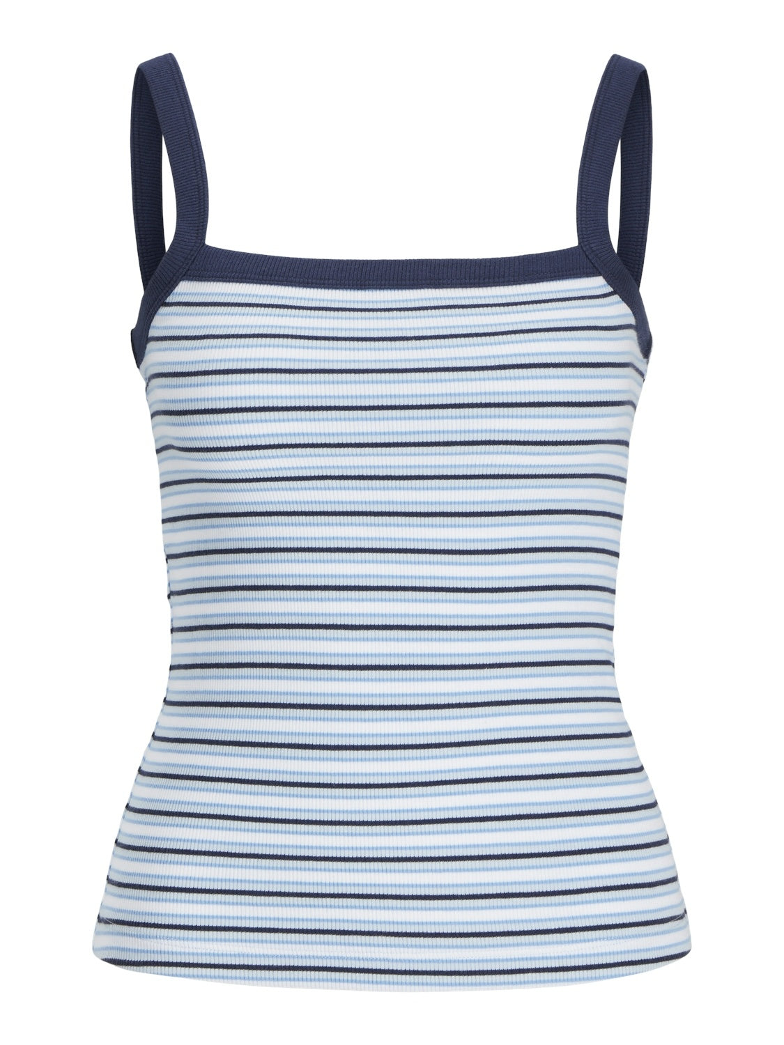 JXFIFI RIB STRIPE TOP - MORNING GLORY