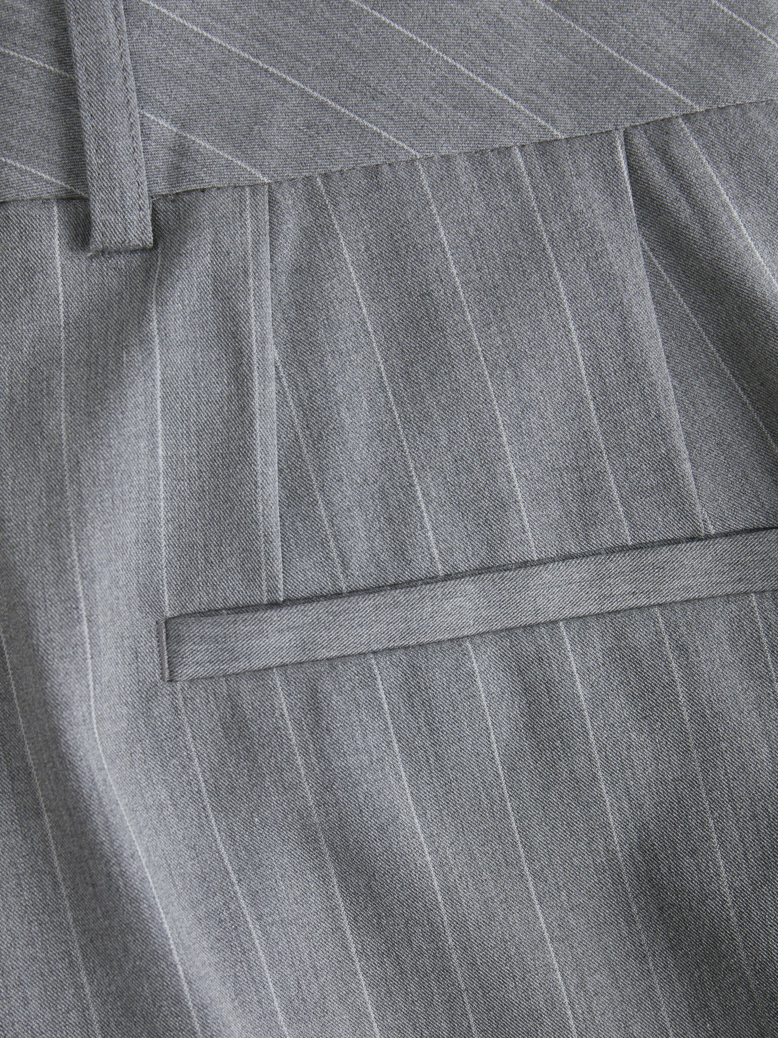 JXMARY HW PANT  - MED GREY / PINSTRIPE