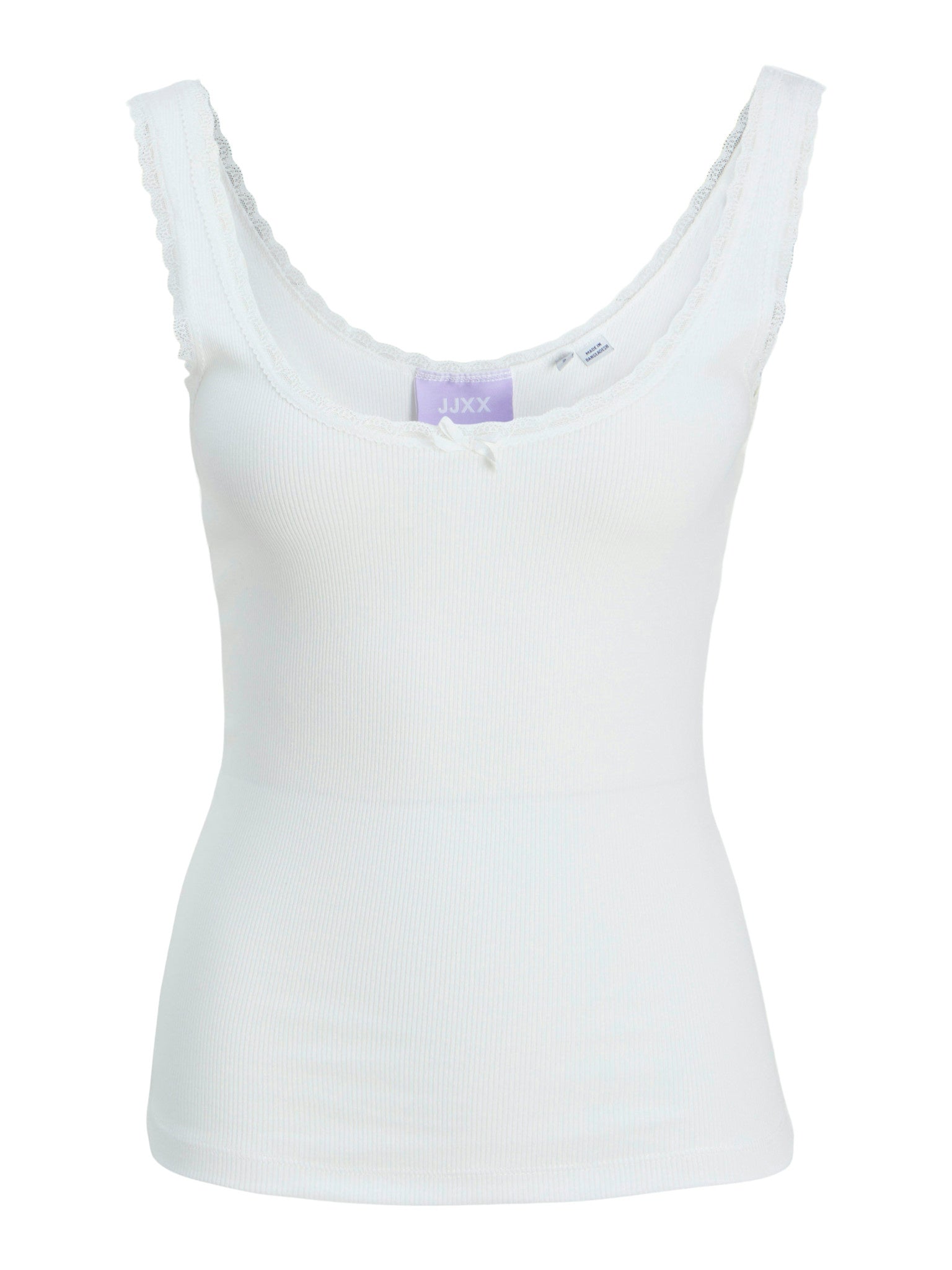 JXFAME SL LACE TOP - BLANC DE BLANC