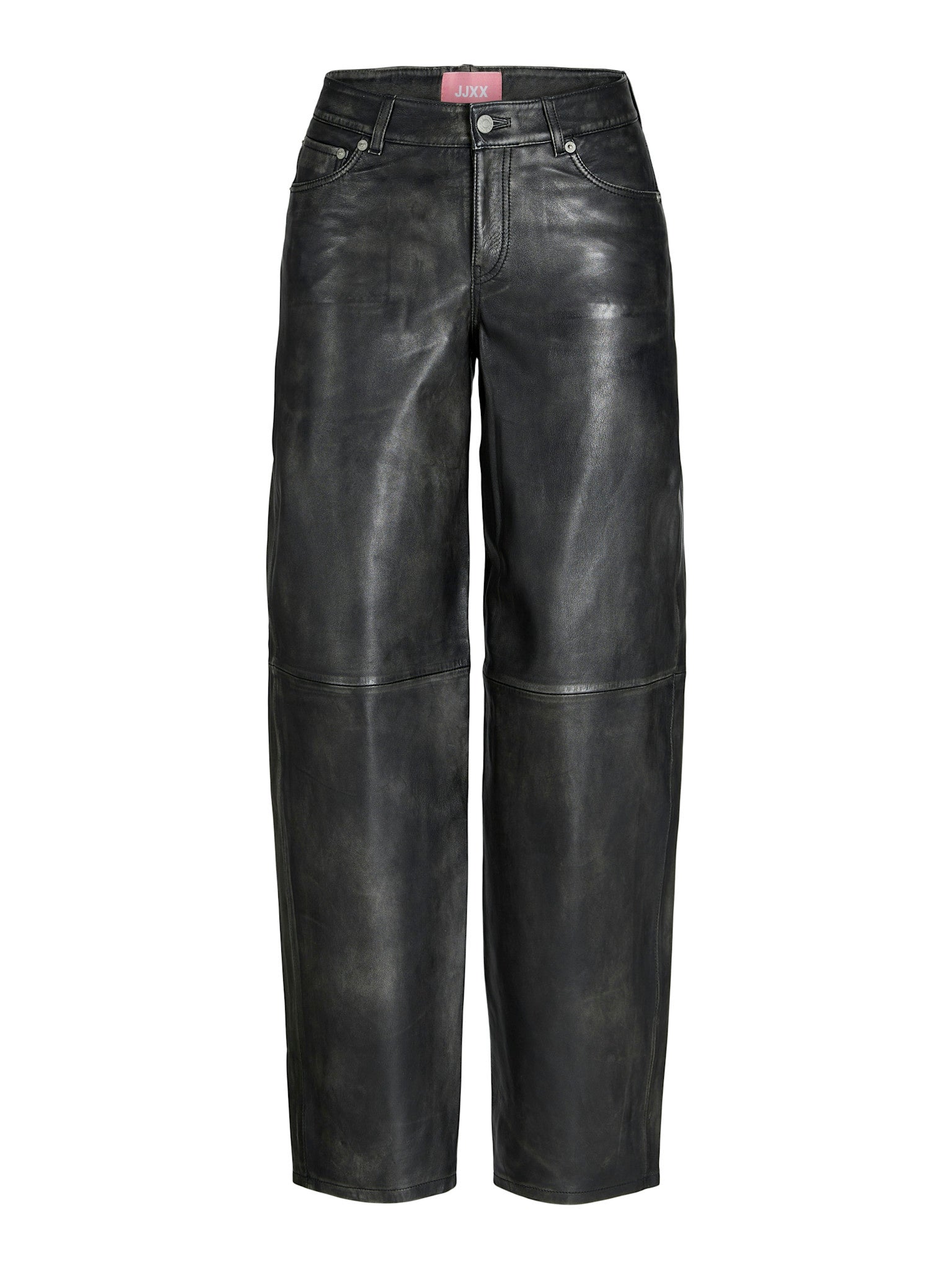 JXHANNAH LEATHER PANT - BLACK WASHED