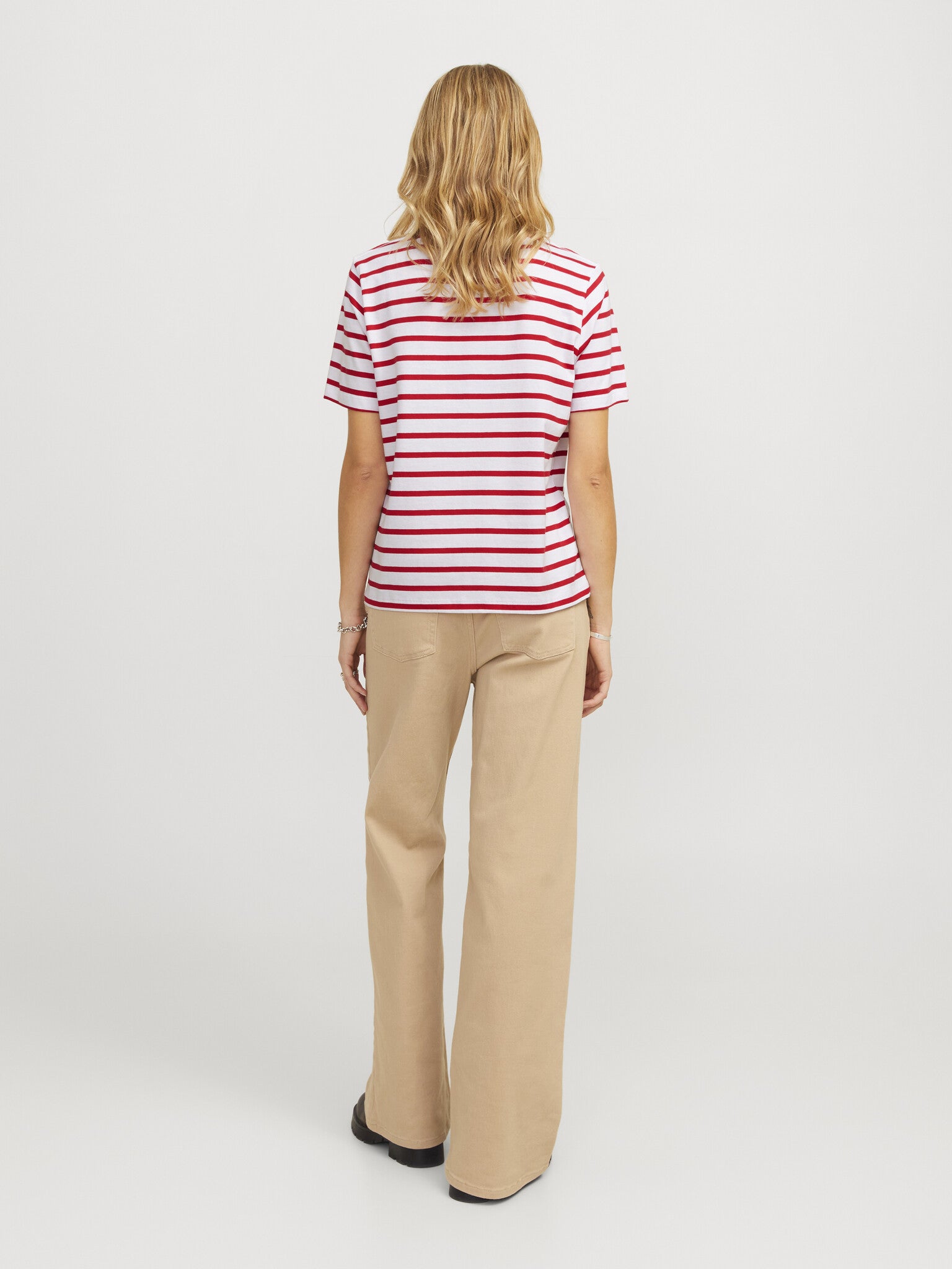 JXANNA REG T-SHIRT - RODE STREPEN