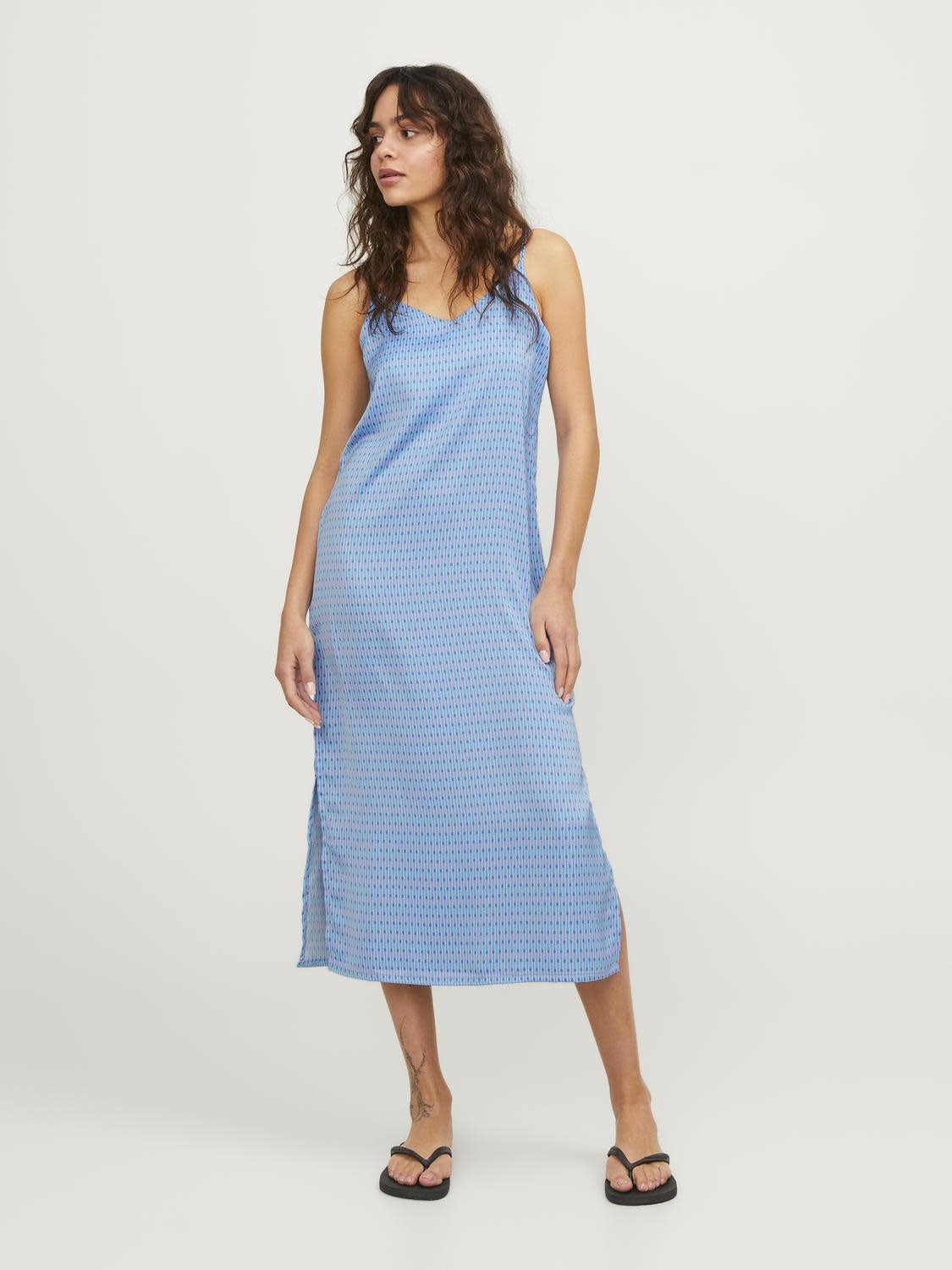 JXCLEO SATIIN DRESS - SILVER LAKE BLUE