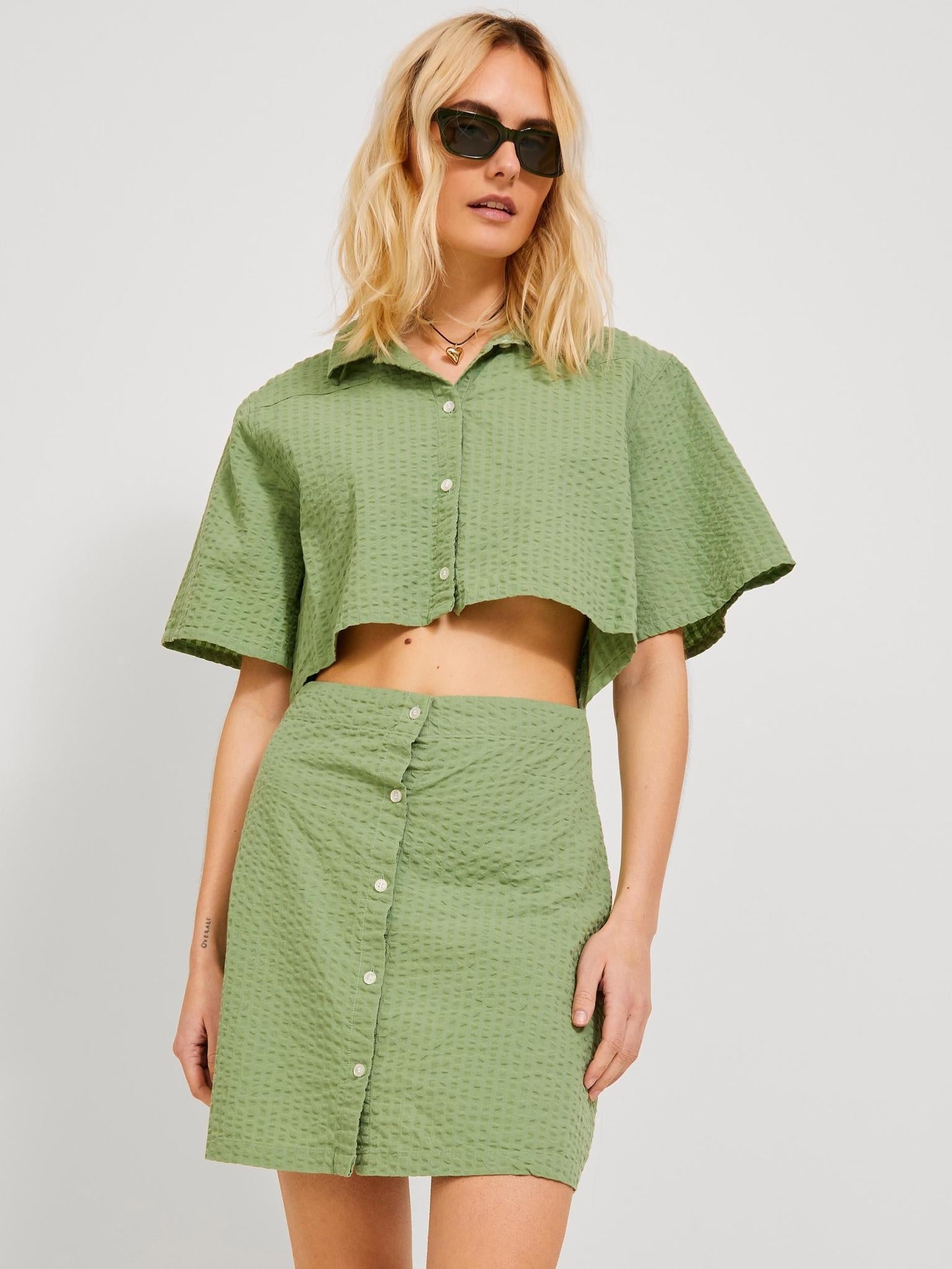 JXLIVA SHORT DRESS - LODEN FROST