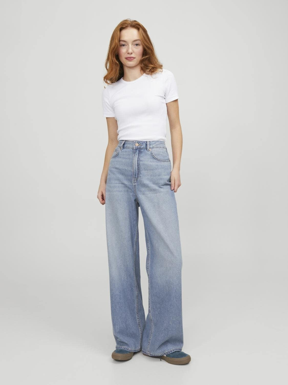JXTOKYO WIDE HW JEANS R6078 - LIGHT BLUE DENIM