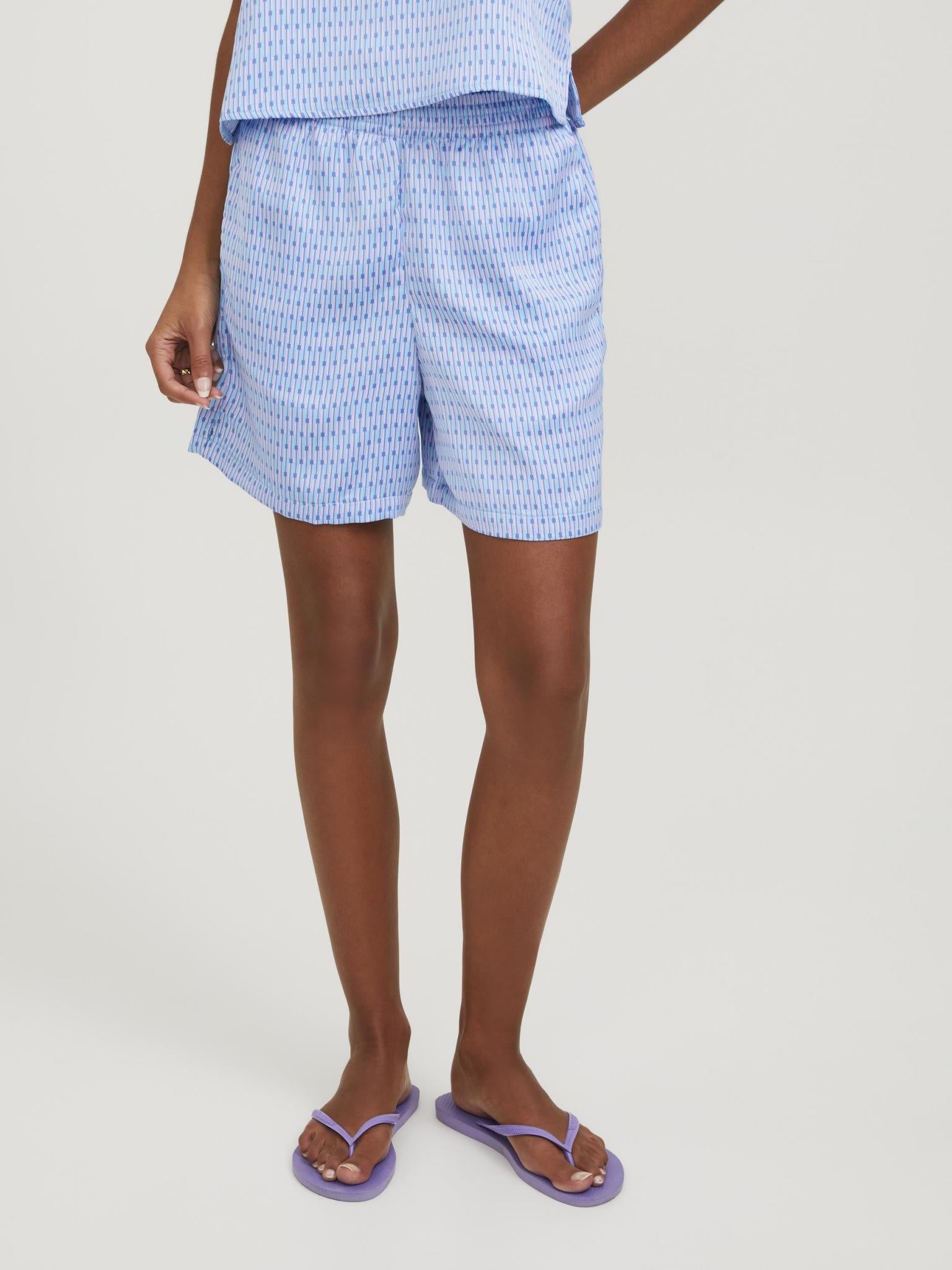 JXAMY SHORT EN SATIN - BLEU SILVER LAKE