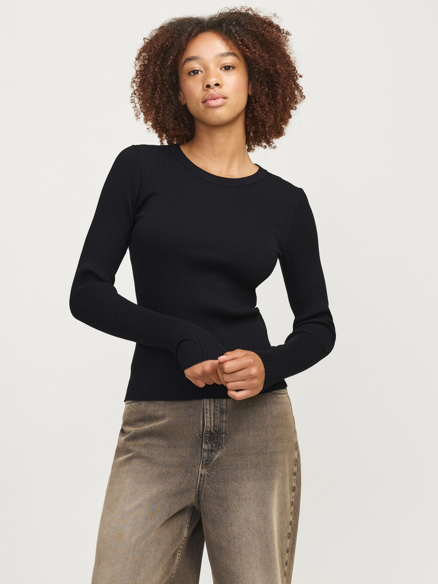 Pull à col rond JXJODI - Noir