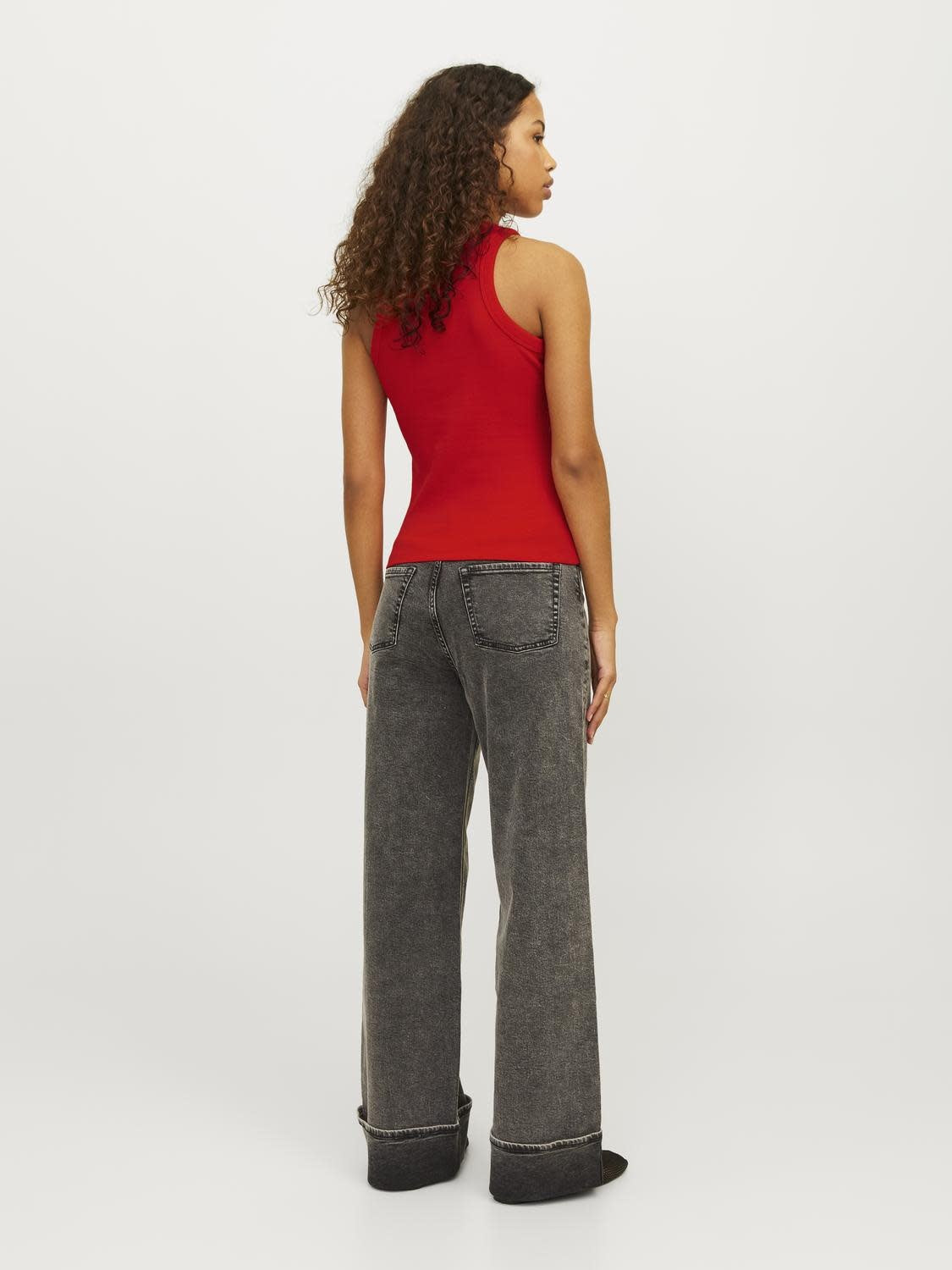 JXFOREST RIB TOP - FIERY RED