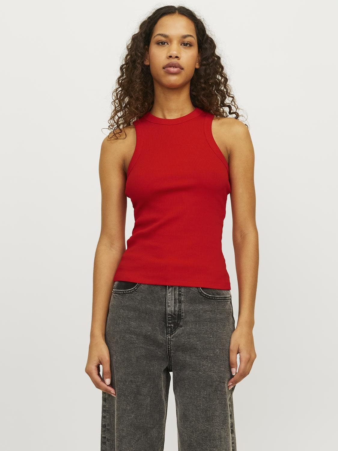 JXFOREST RIB TOP - FIERY RED