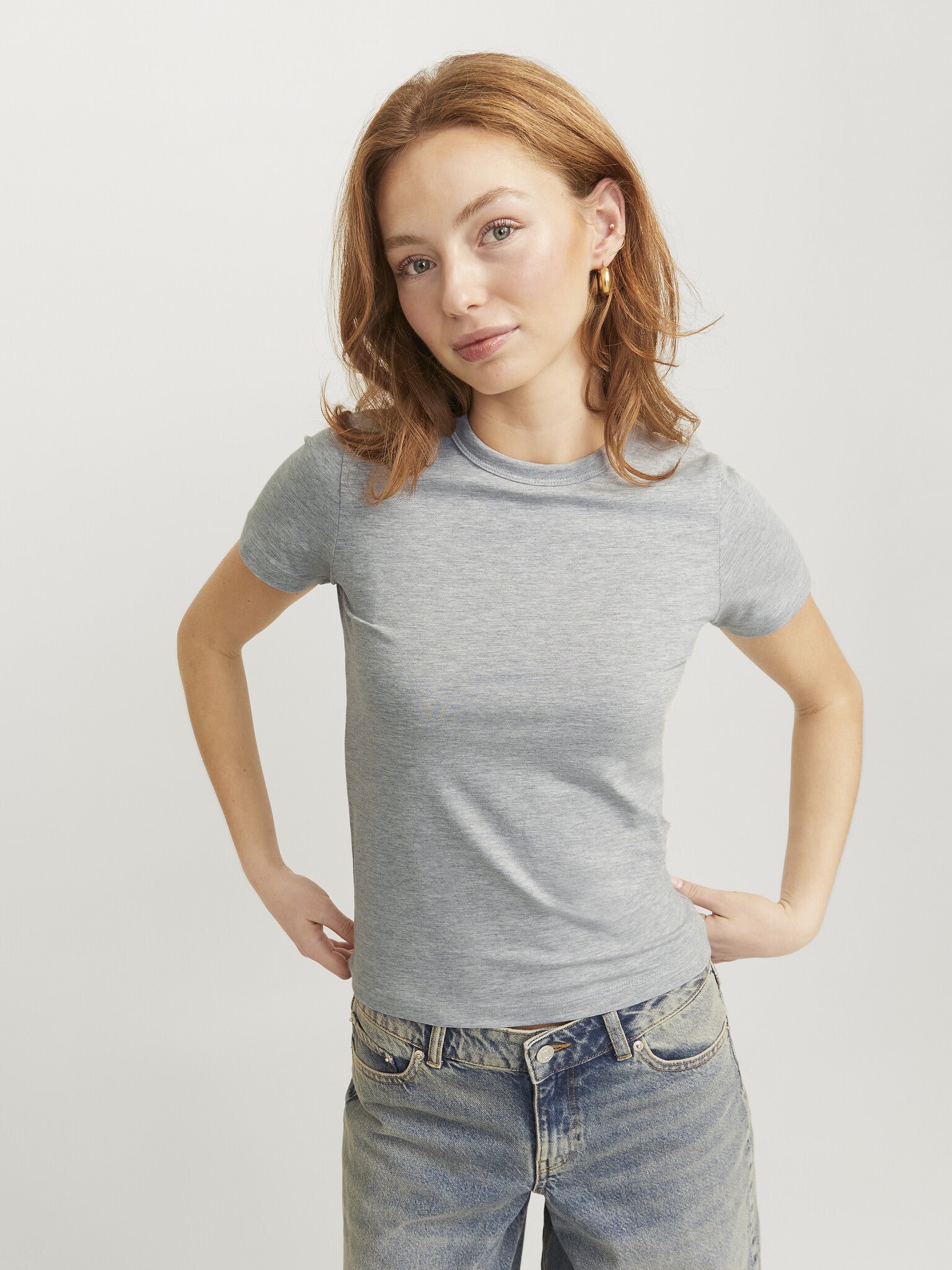 T-shirt JXGIGI STR - Gris plume