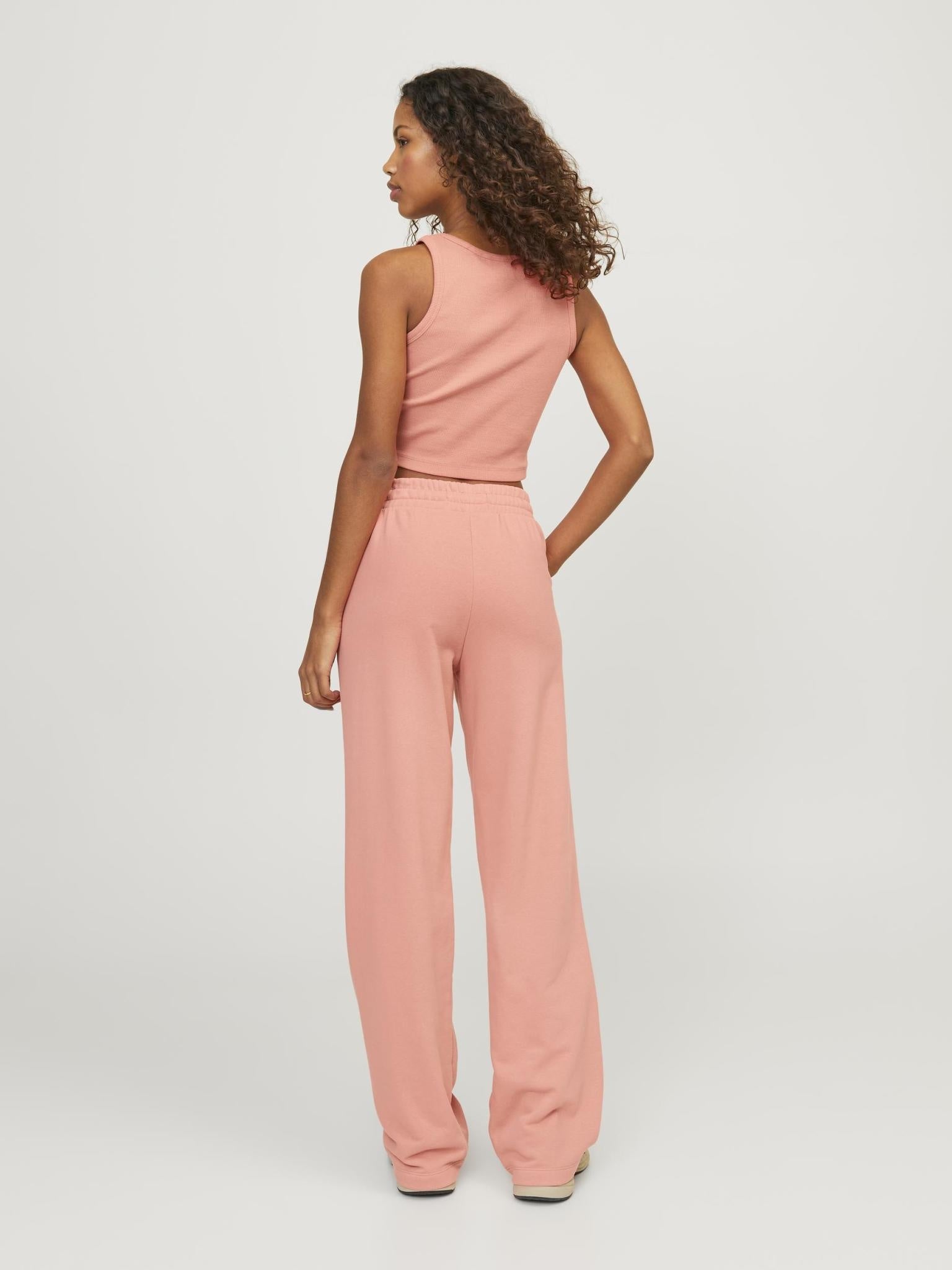 JXALFA REG WIDE HW PANTS - PEACH ECHO