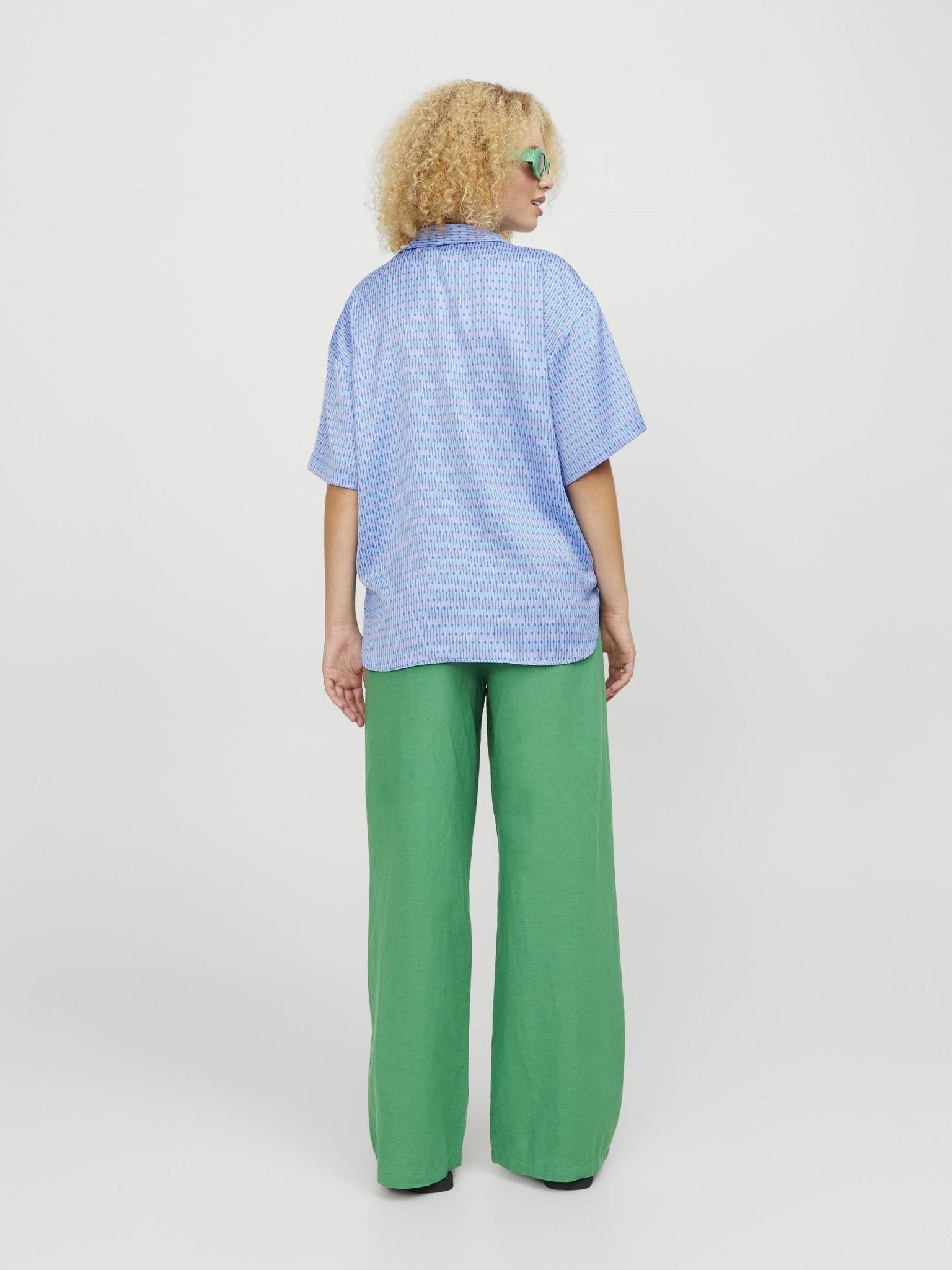 JXLINK SATIN SHIRT - SILVER LAKE BLUE