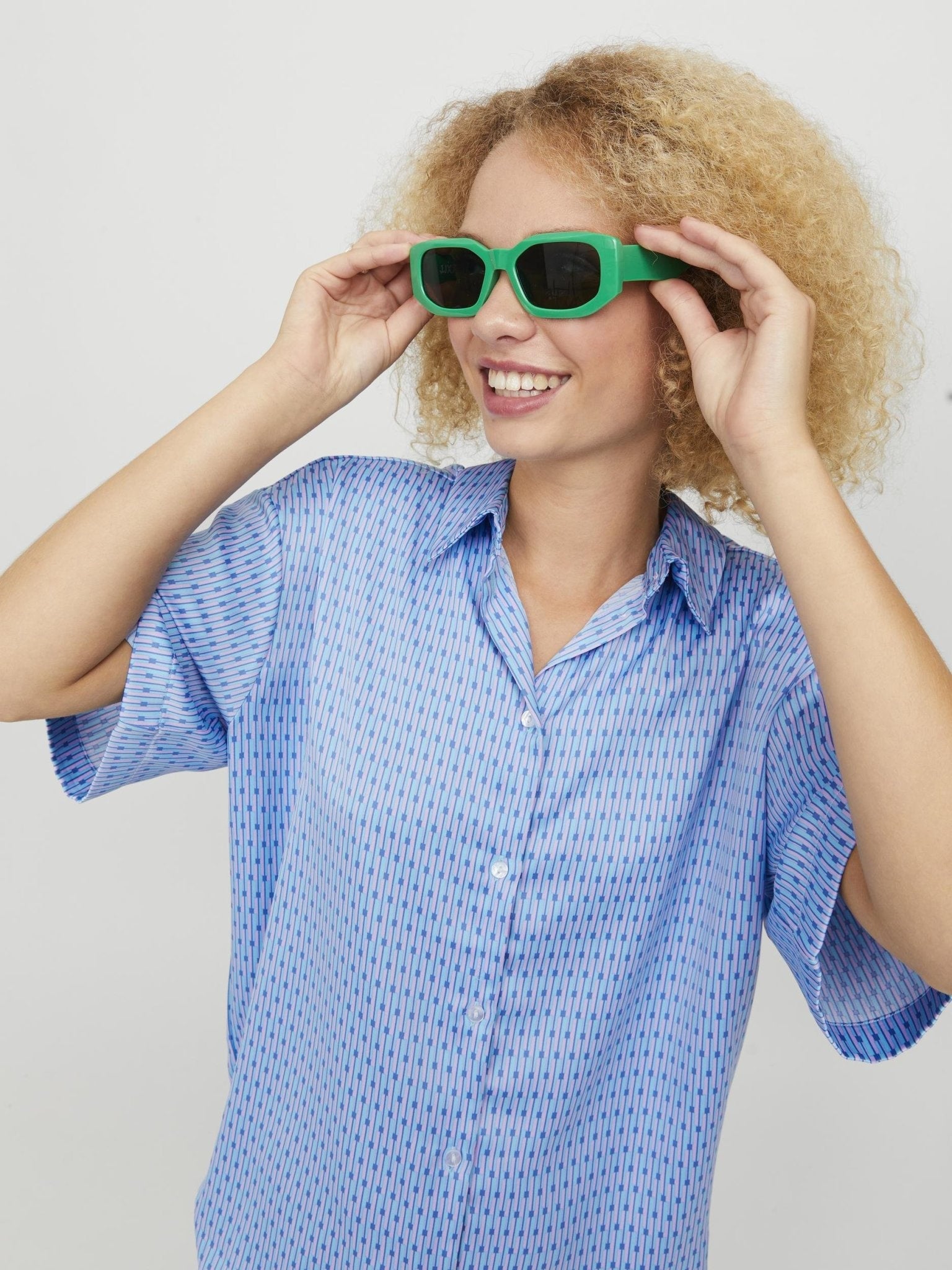 JXLINK SATIN SHIRT - SILVER LAKE BLUE