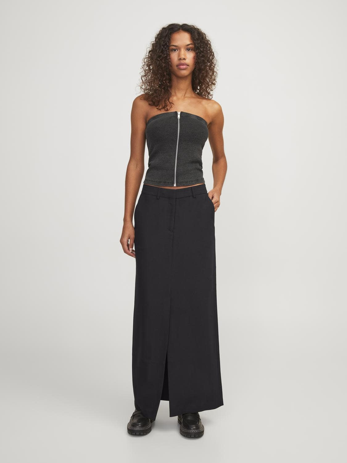 JXMARY MW LONG SKIRT - BLACK