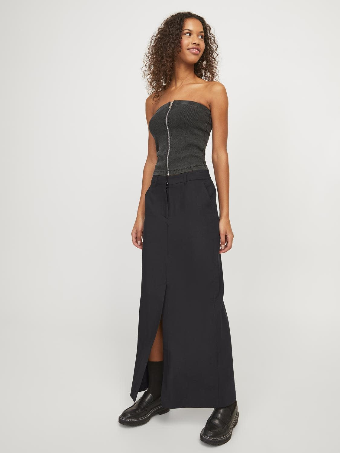 JXMARY MW LONG SKIRT - BLACK
