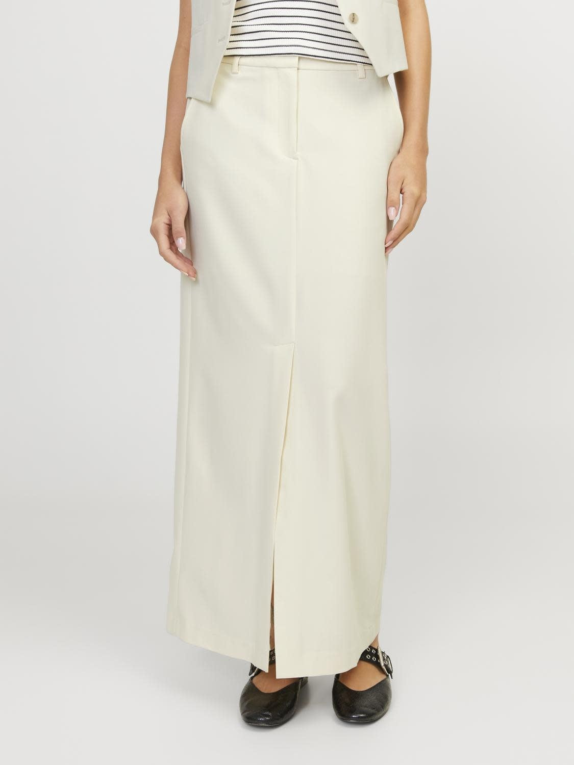 JXMARY MW LONG SKIRT - BONE WHITE